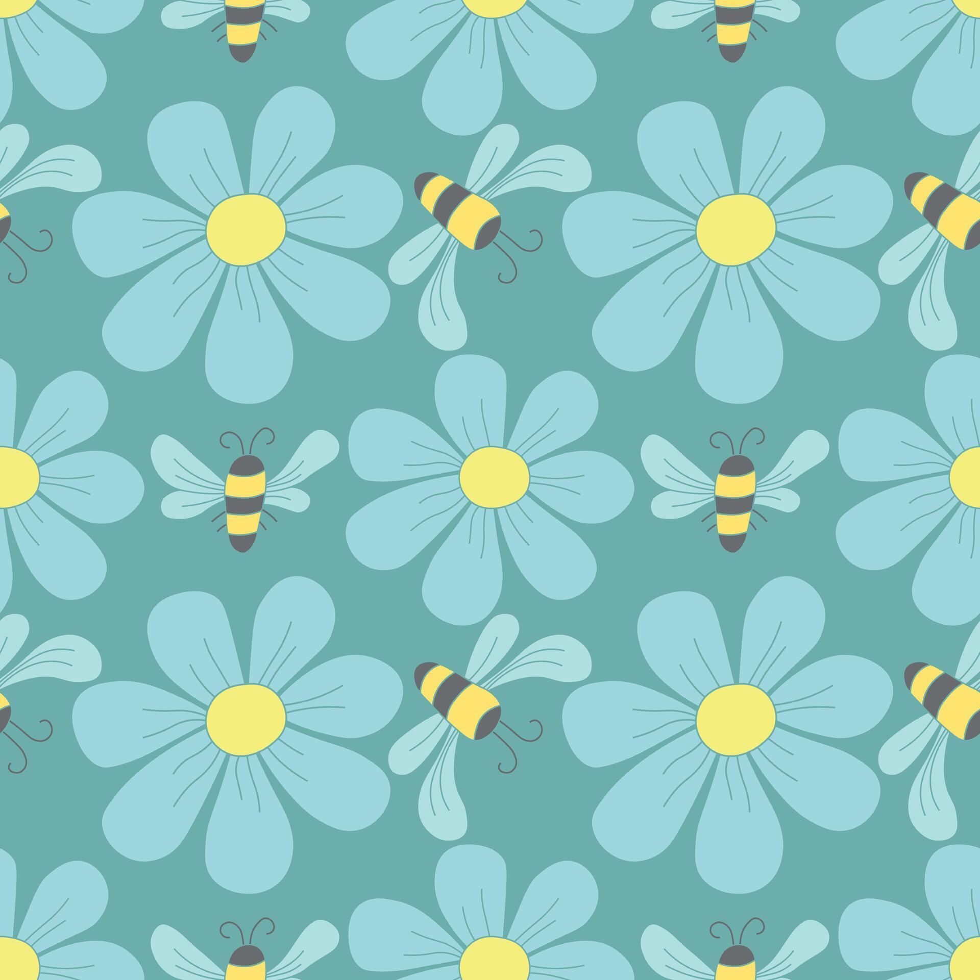 Spring floral pattern. Seamless pattern with flowers Stock Free