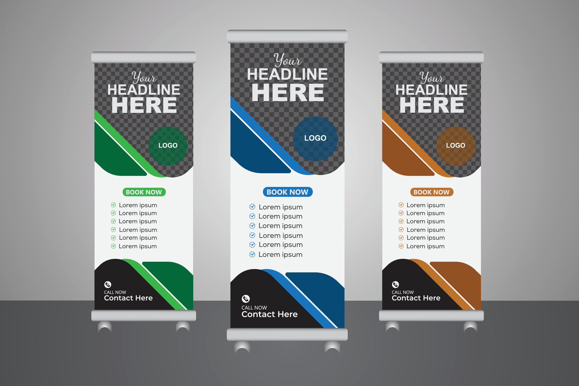 
									Modern house for sale A roll-up banner template for your house-selling enterprise Free Vector