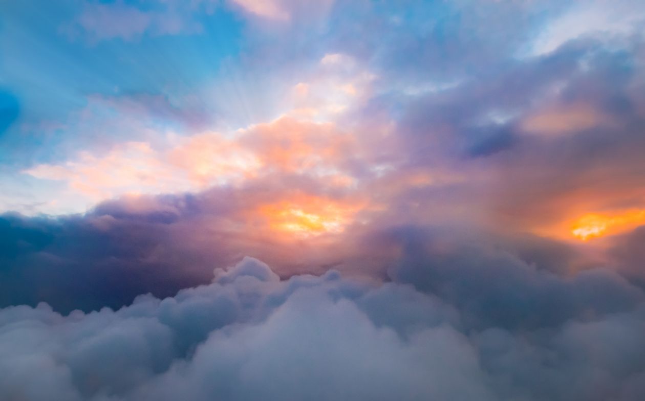 Cloudscape from a plane Stock Free