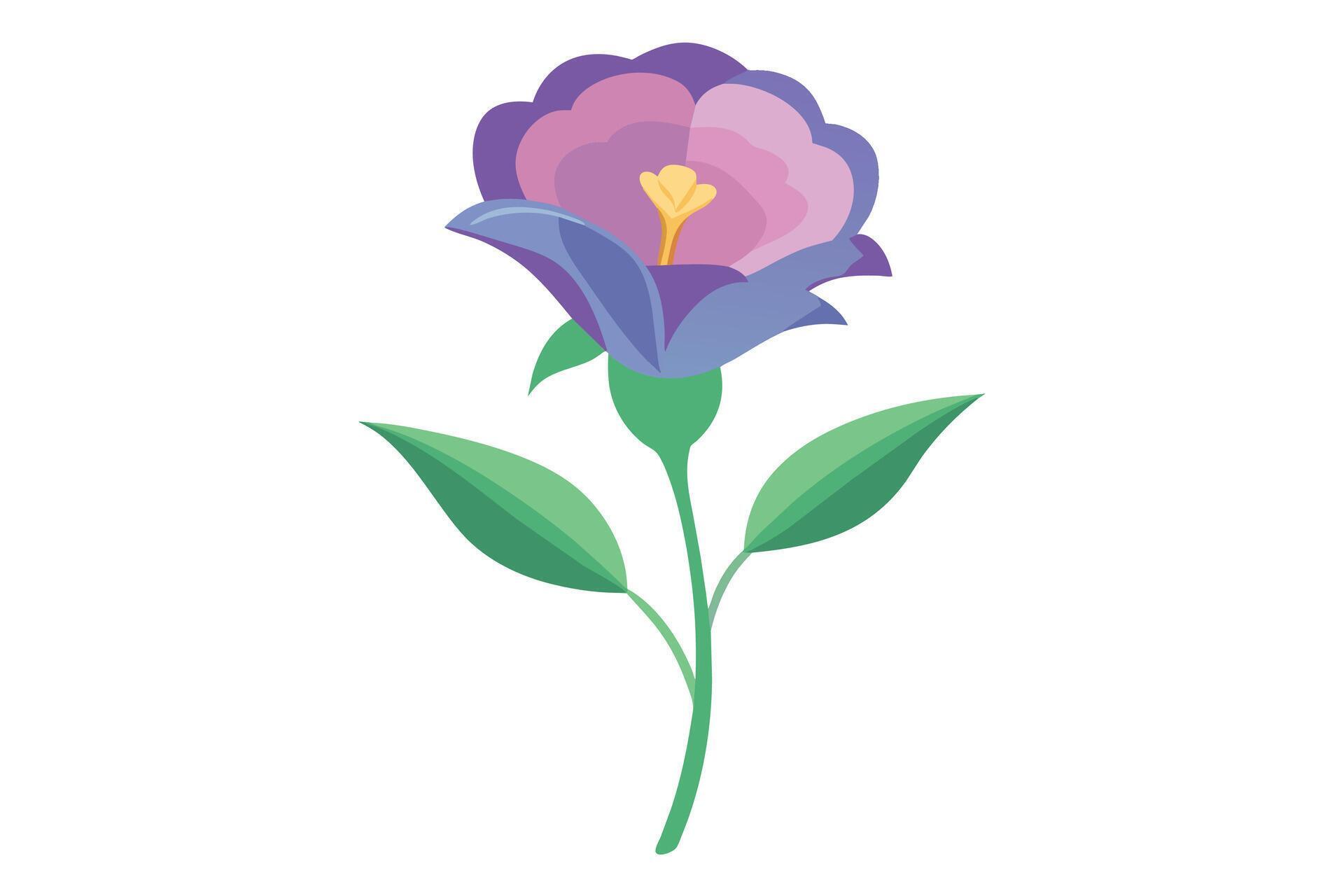 lisianthus Flower Vector Illustration Isolated on a Clean Background Stock Free