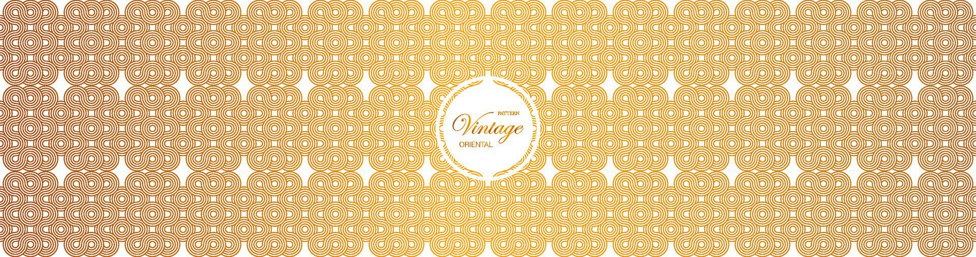 Vintage oriental asia gold pattern Chinese in white background. Free Vector