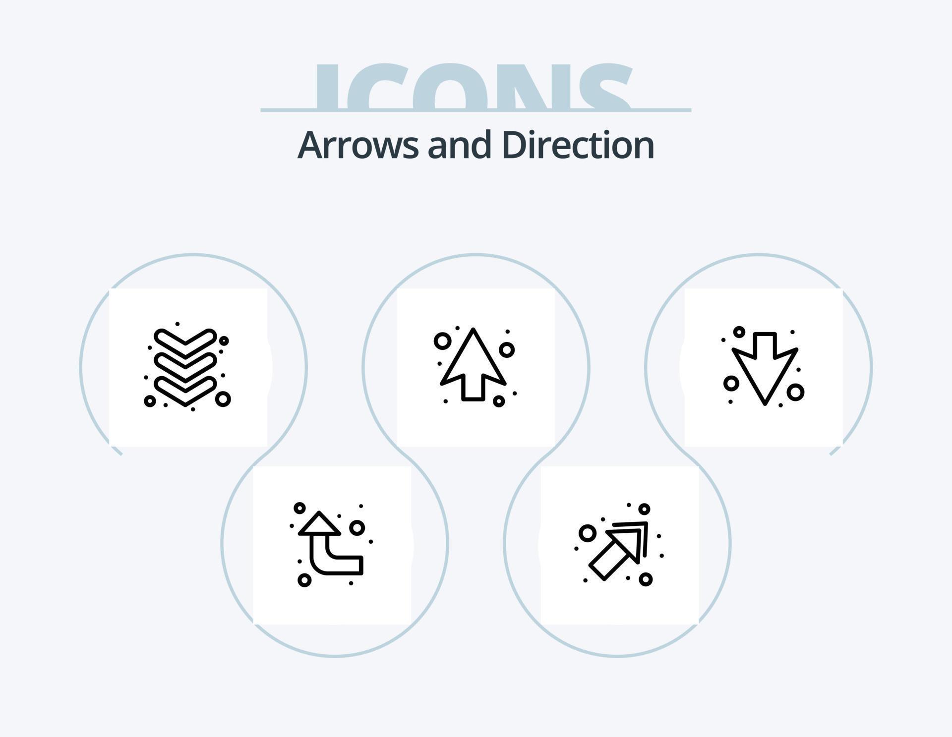 Arrow Line Icon Pack 5 Icon Design. . left. down. keyboard. left Stock Free