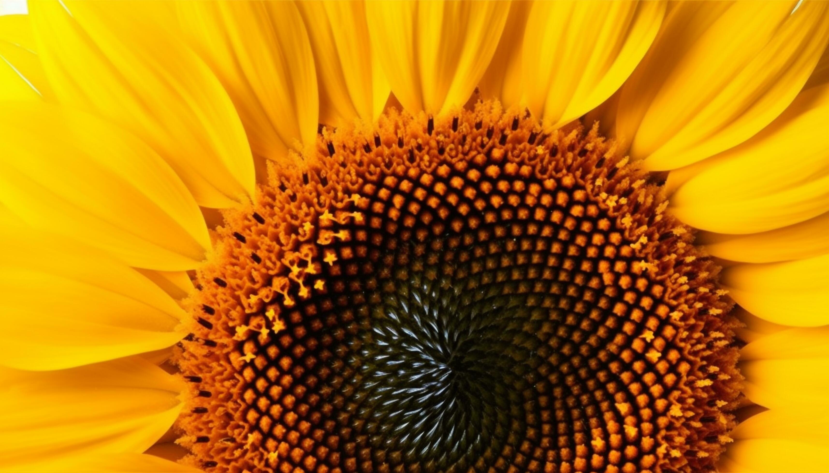 Vibrant yellow sunflower, a single flower in a meadow generated by AI Stock Free