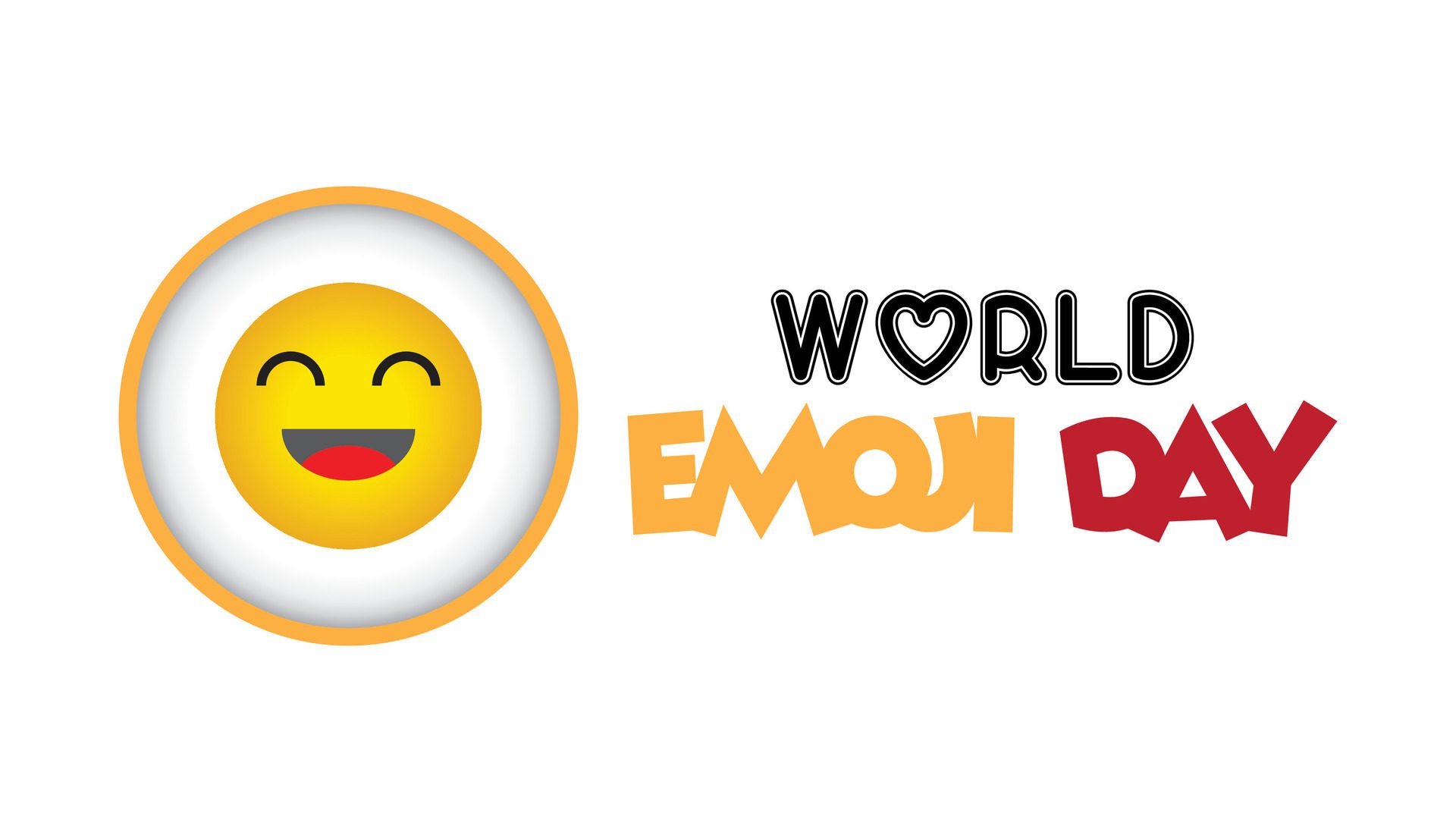 World Emoji Day observed every year in July. Template for background, banner, card, poster with text inscription. Free Vector