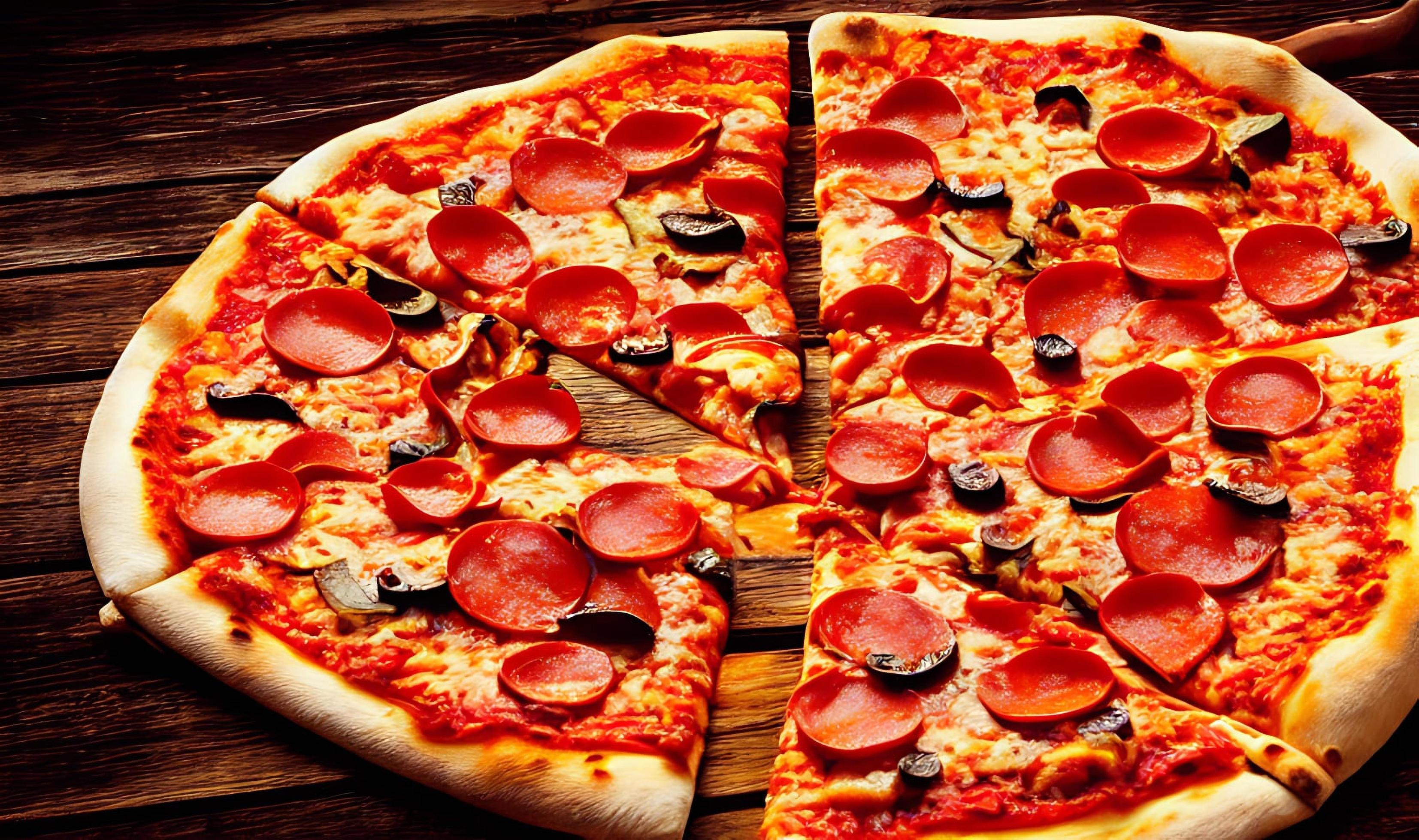 Pizza. Traditional Italian cuisine fast food. Stock Free