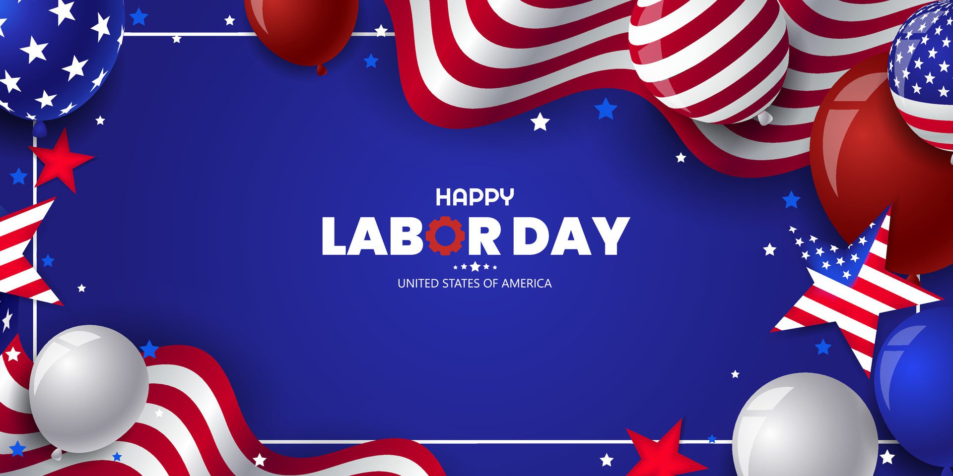 happy labor day poster for social media story, card, banner, background Free Vector