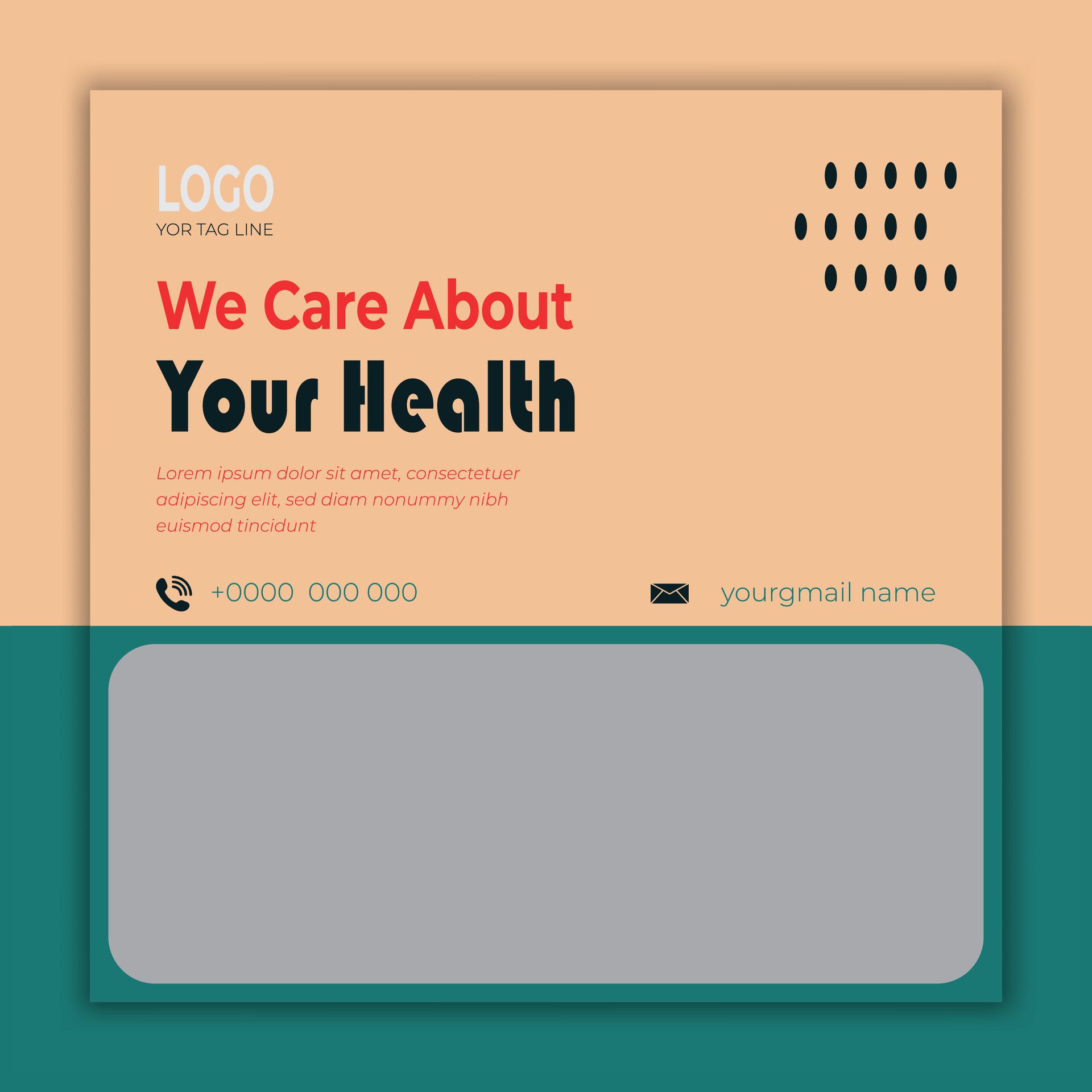 Medical social media post template. Modern banner design Free Vector