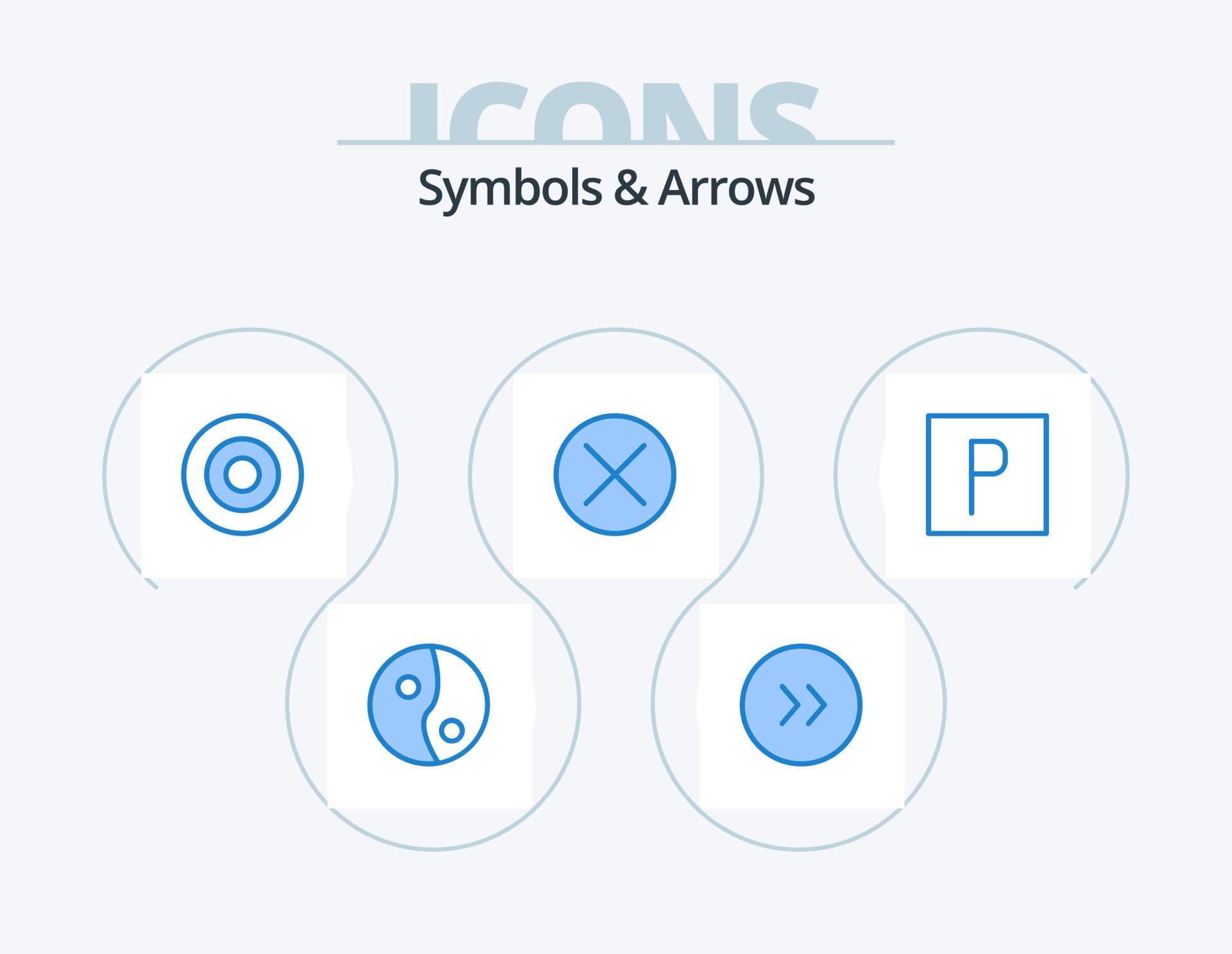 Symbols and Arrows Blue Icon Pack 5 Icon Design. . parking. symbols. park. navigation Stock Free