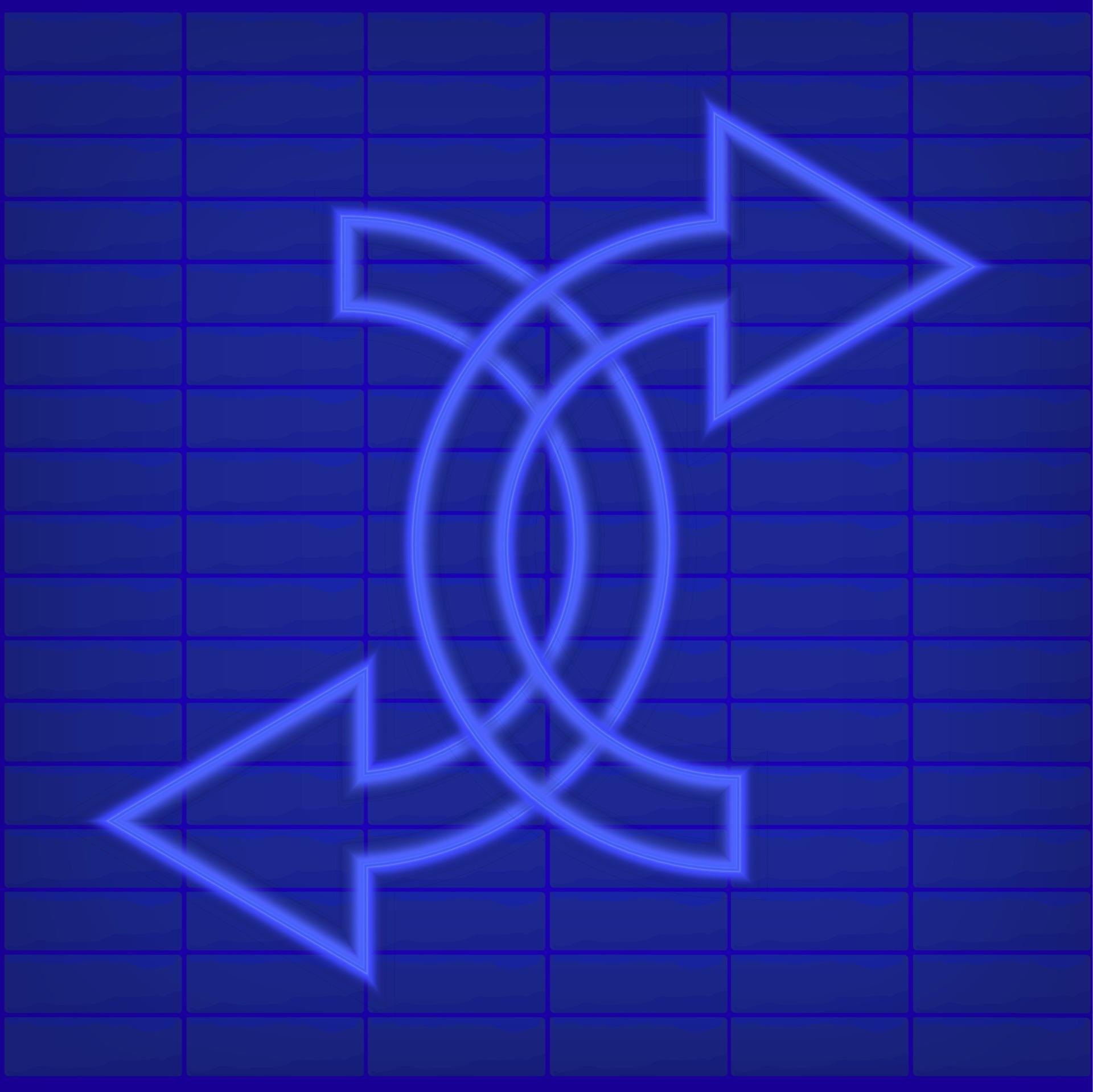 arrow sign blue neon vector icon Stock Free