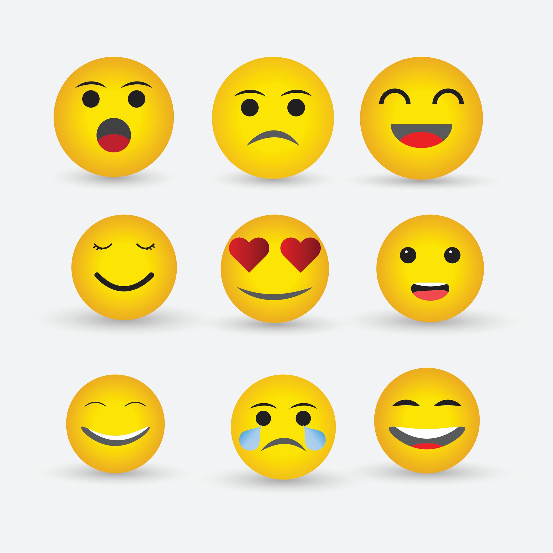 World Emoji Day observed every year in July. Template for background, banner, card, poster with text inscription. Free Vector