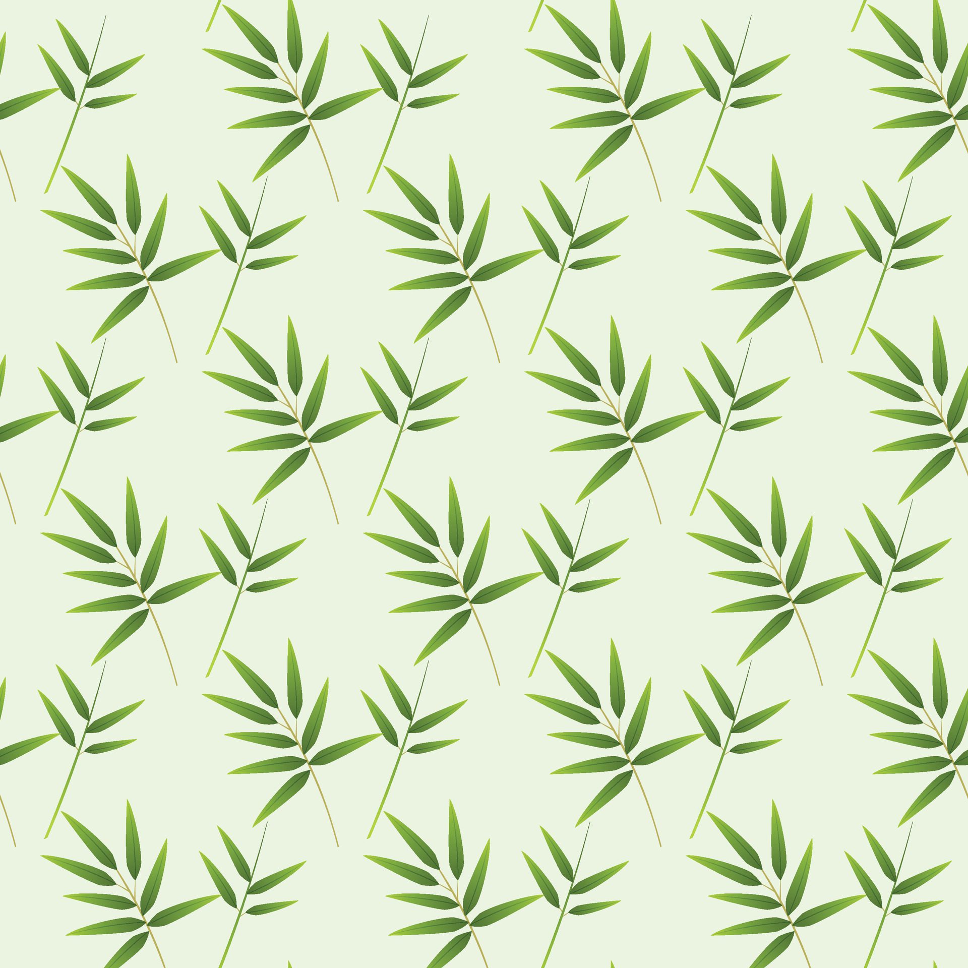 Bamboo Branches Seamless Pattern Design Free Vector