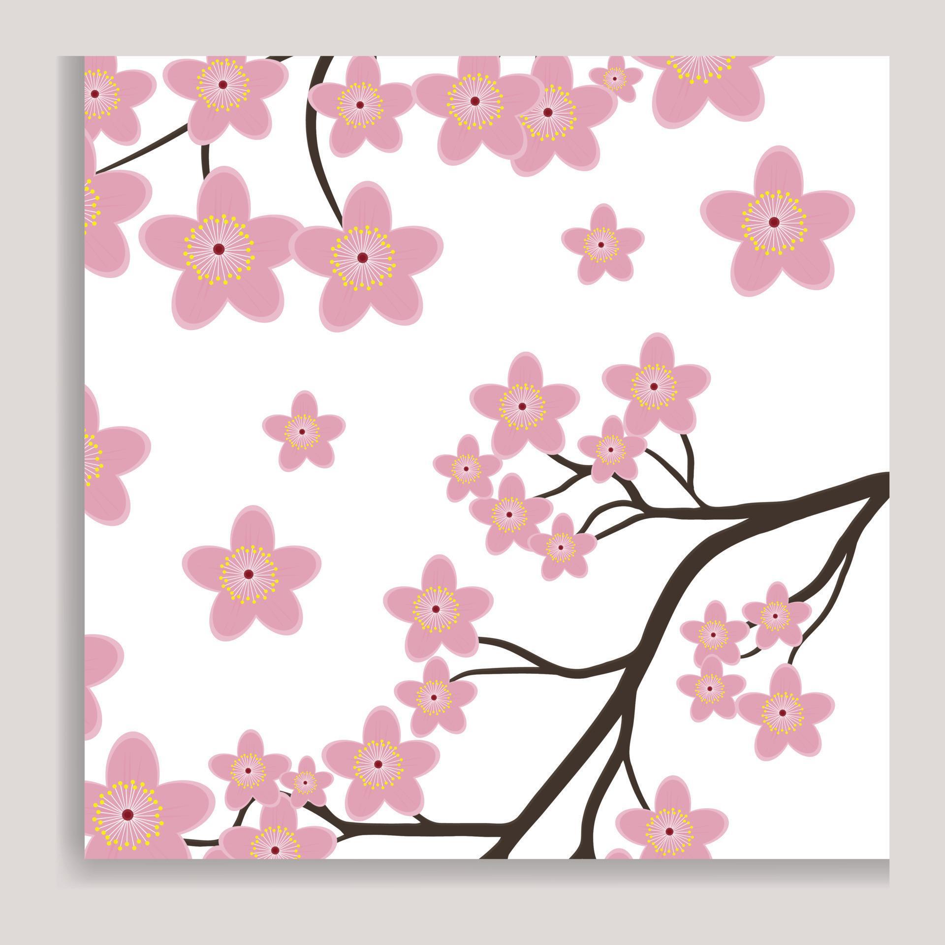 
									Cherry blossom seamless flowers pattern. Stock Free