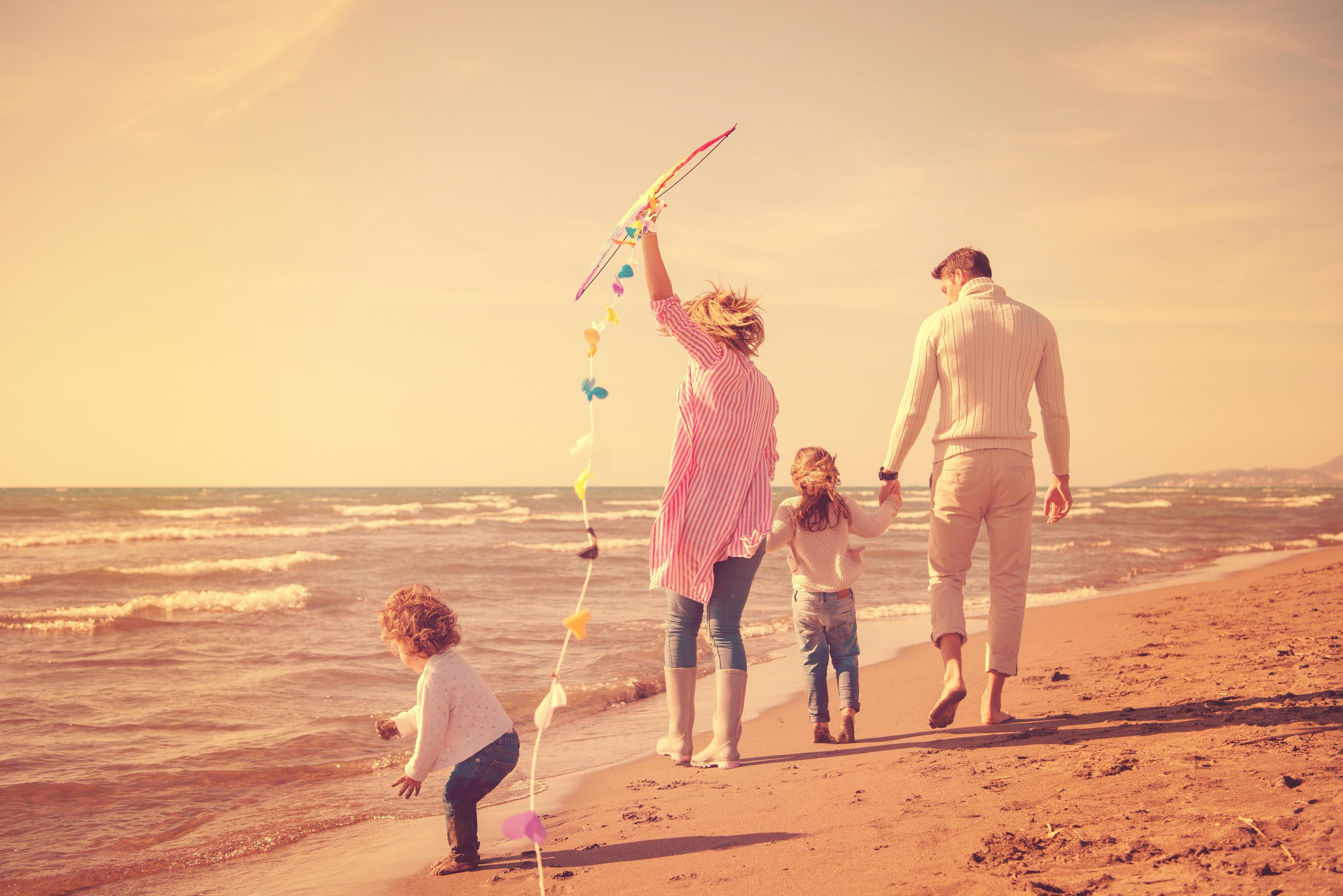 happy family enjoying vecation during autumn day Stock Free