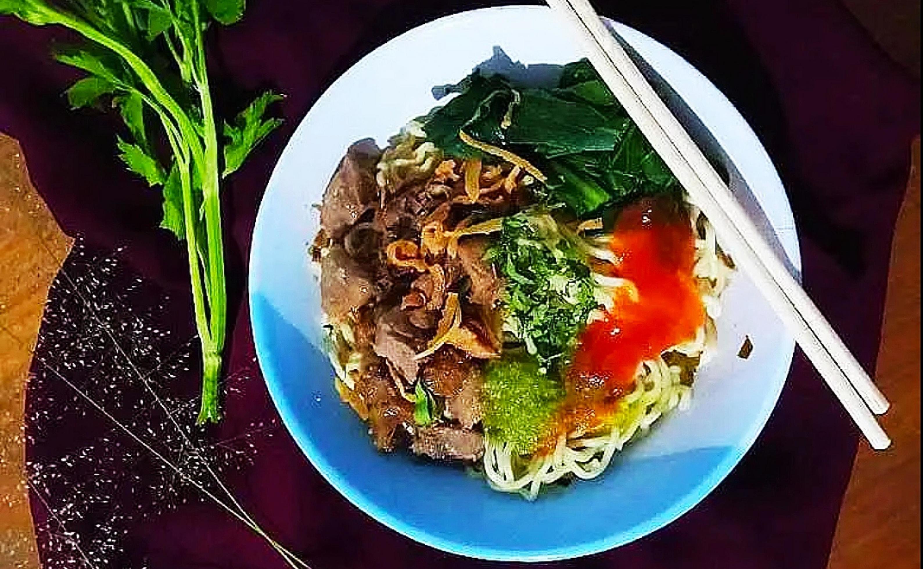 indonesian traditional food called mie ayam Stock Free