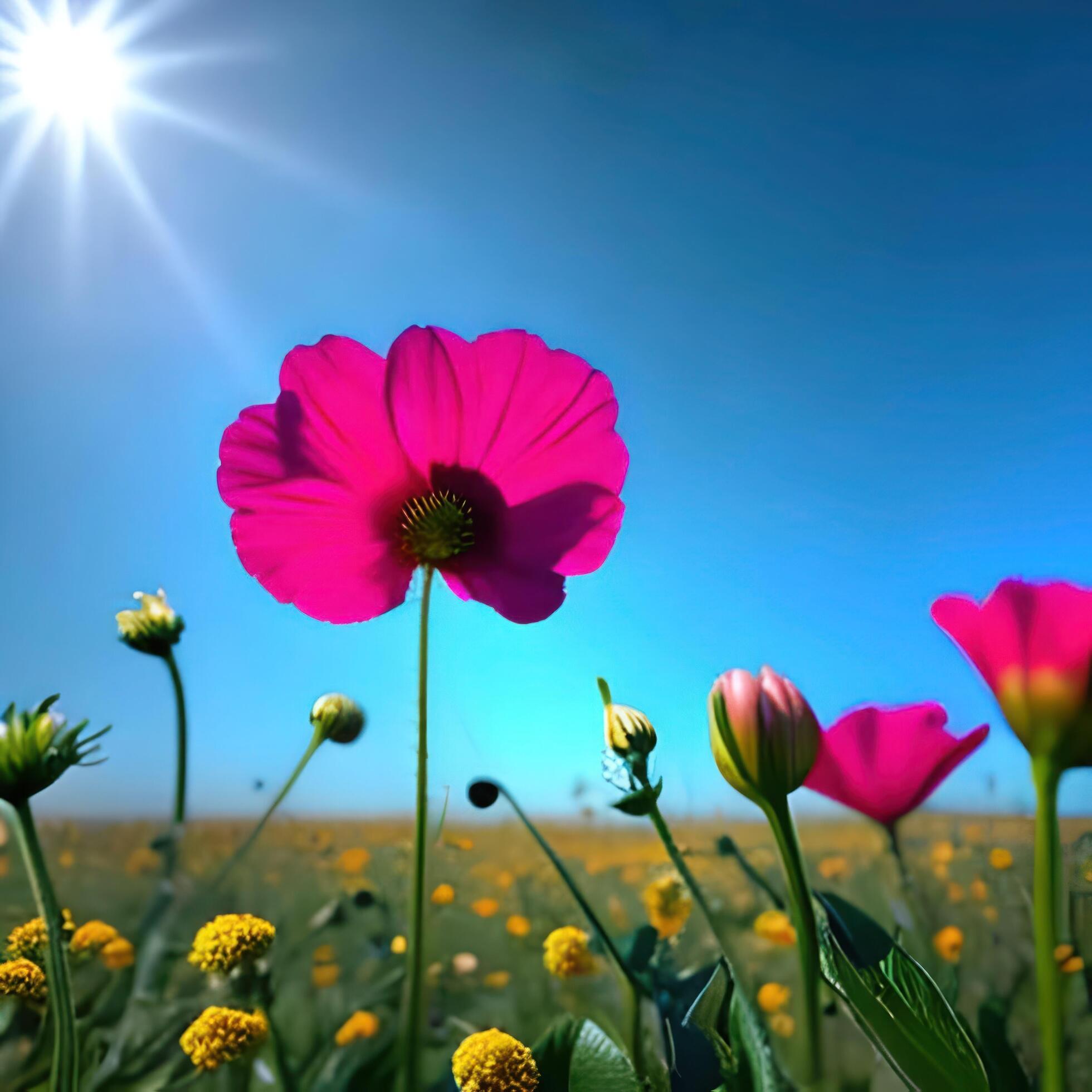 Beautiful colorful flower background. Stock Free