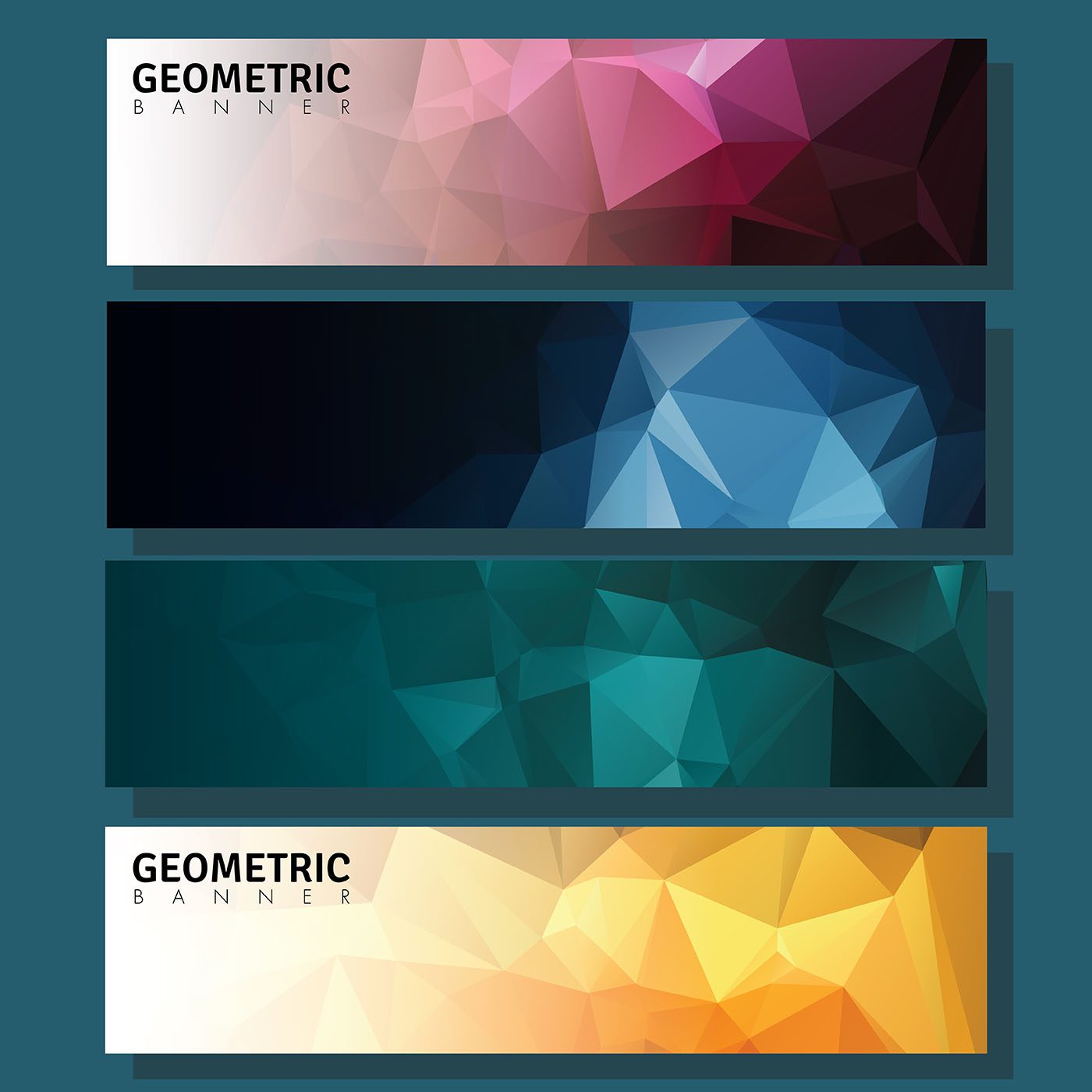 Geometric Banner Free Vector and Free SVG