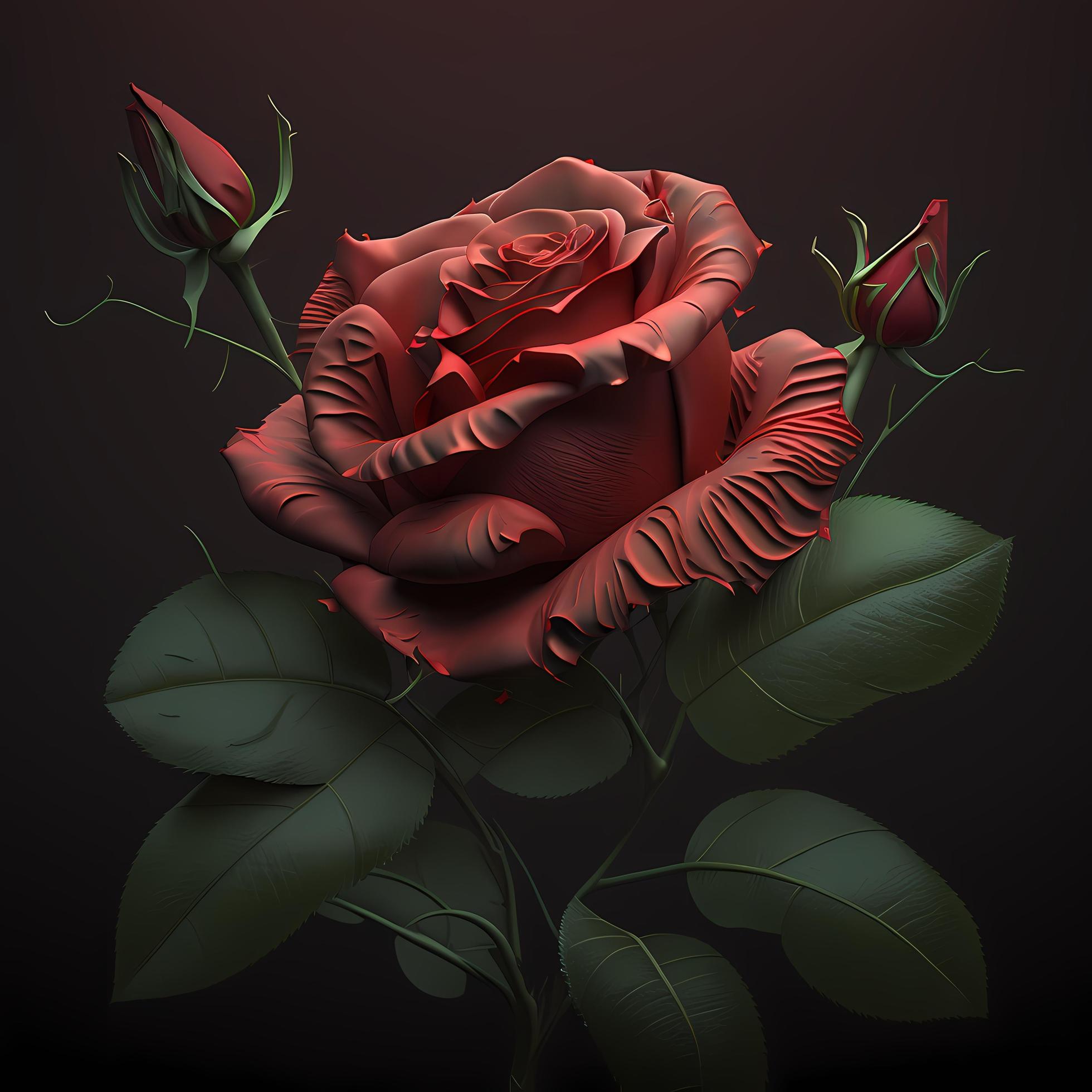 flower rose AI Generated Stock Free