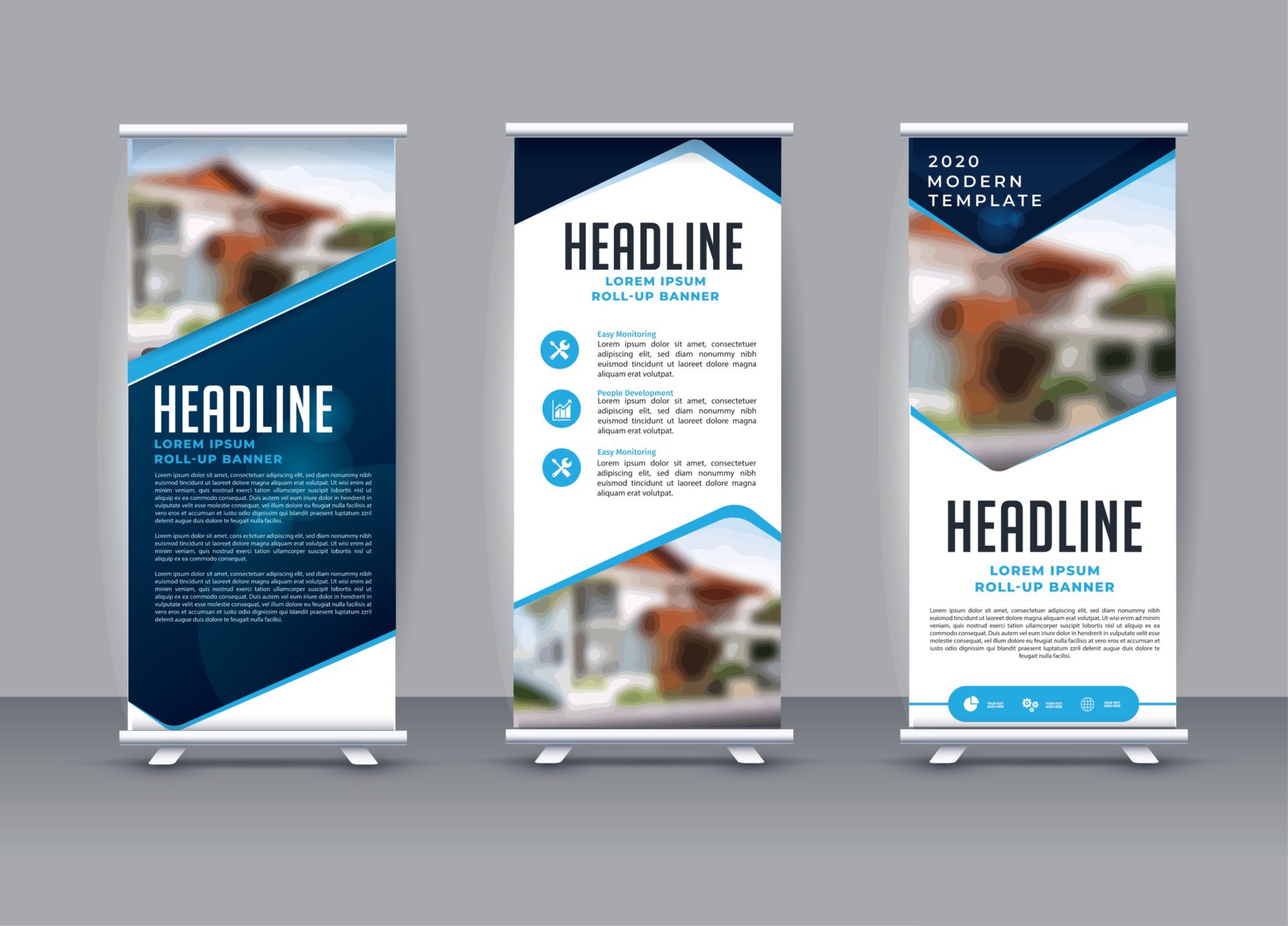 Business Roll Up. Standee Design. Banner Template Free Vector