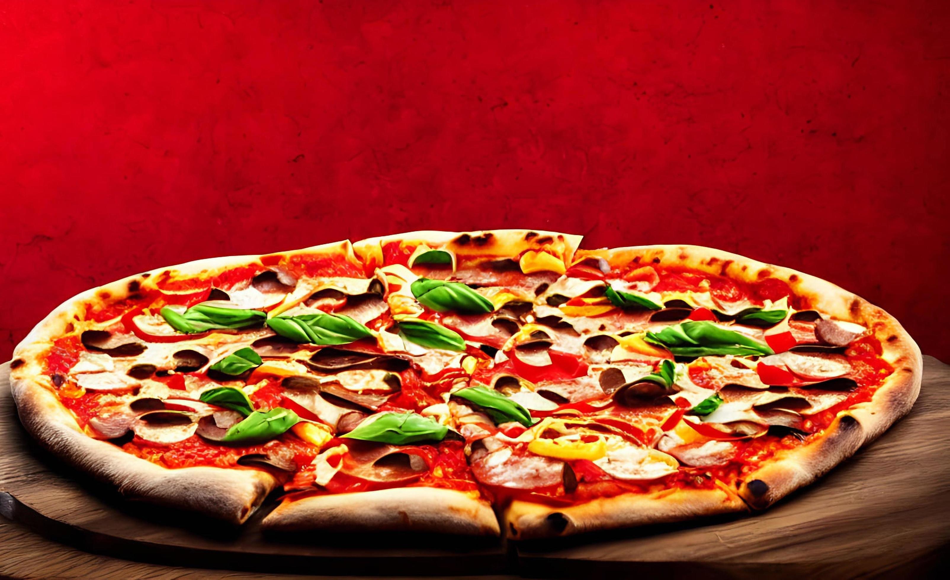 Pizza. Traditional Italian cuisine fast food. Stock Free