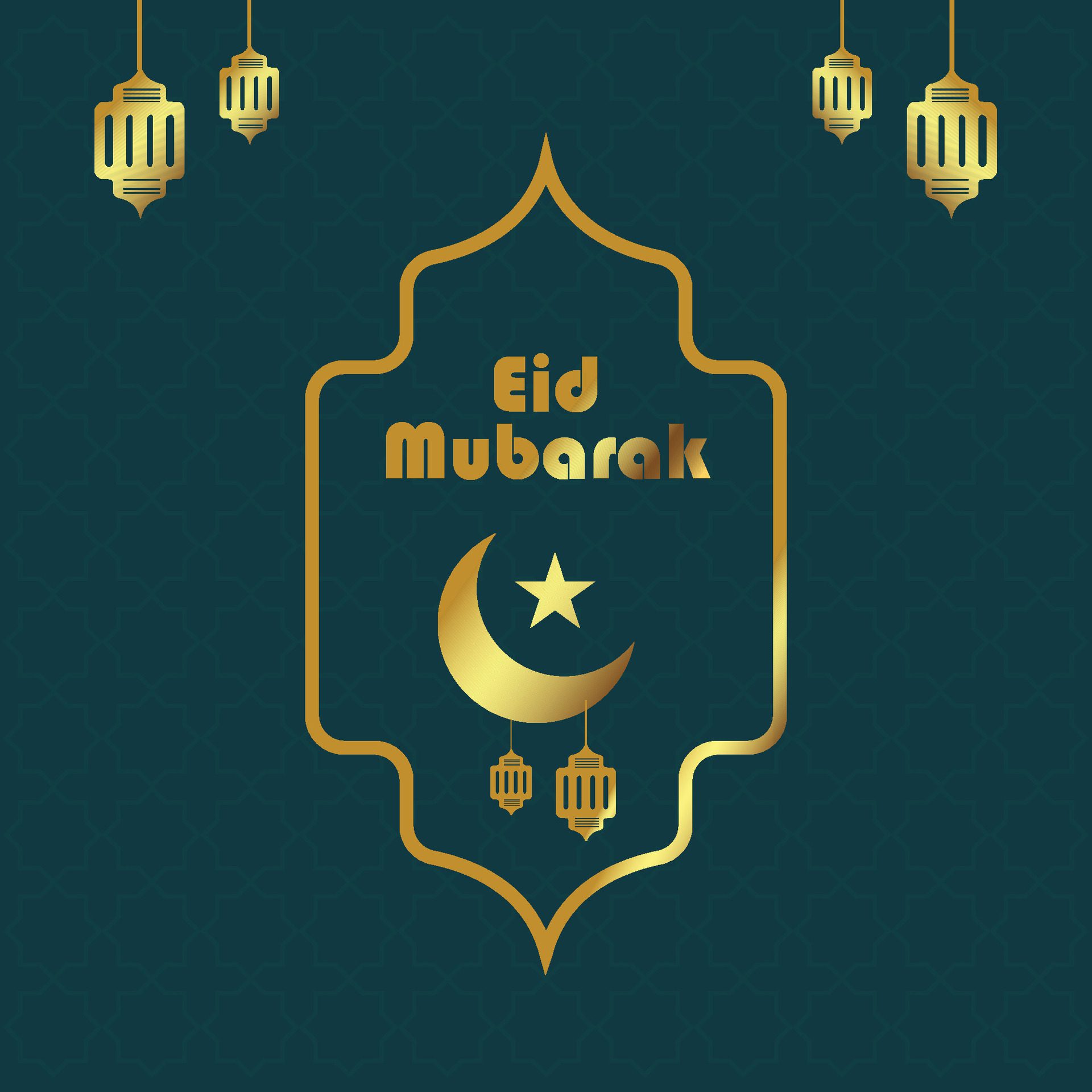 eid mubarak letter calligraphy banner Free Vector