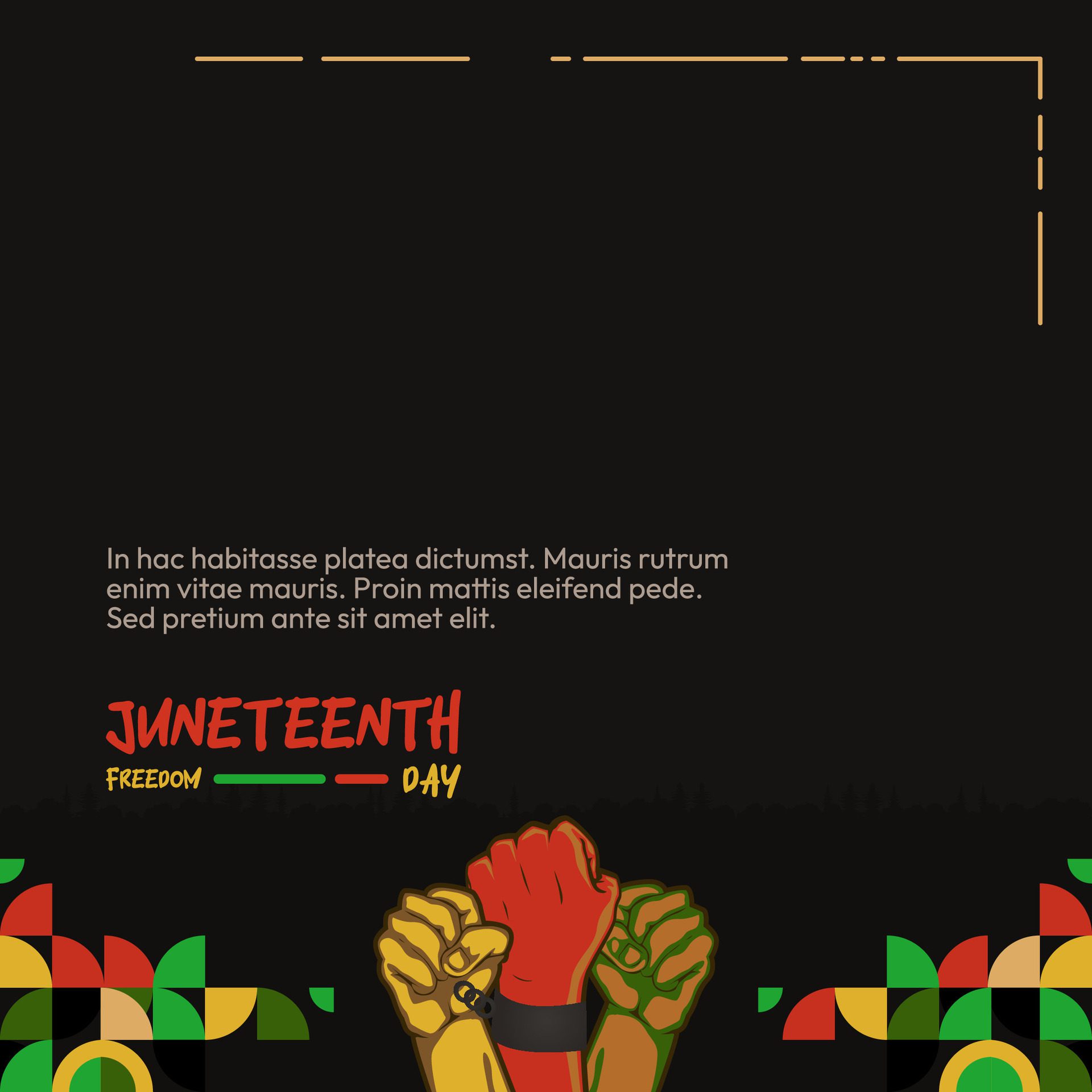 Juneteenth freedom day banner. African American Freedom Day to celebrate. Abstract background with geometric design for Juneteenth Freedom day Free Vector