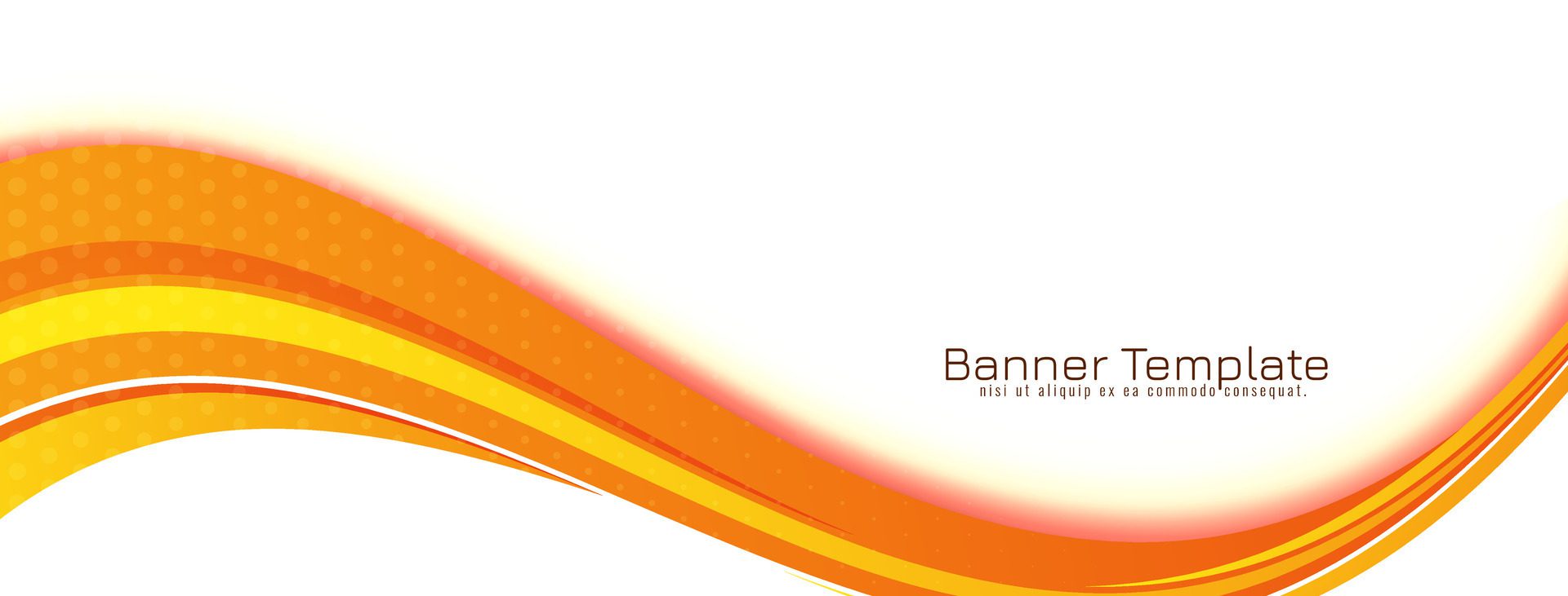 Yellow and orange color wave style banner design Free Vector