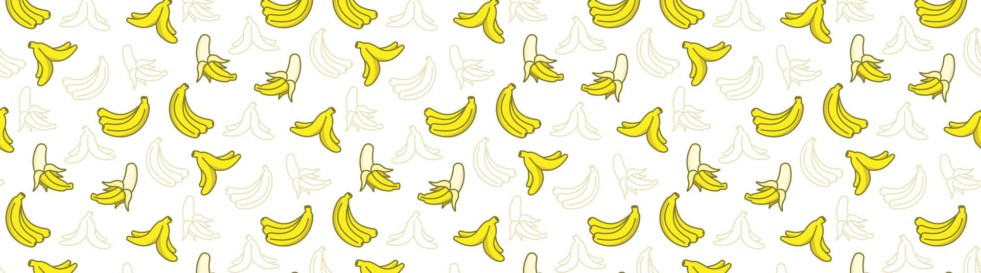 cute yellow banana seamless pattern background wallpaper icon nature fresh fruit organic waste Free Vector