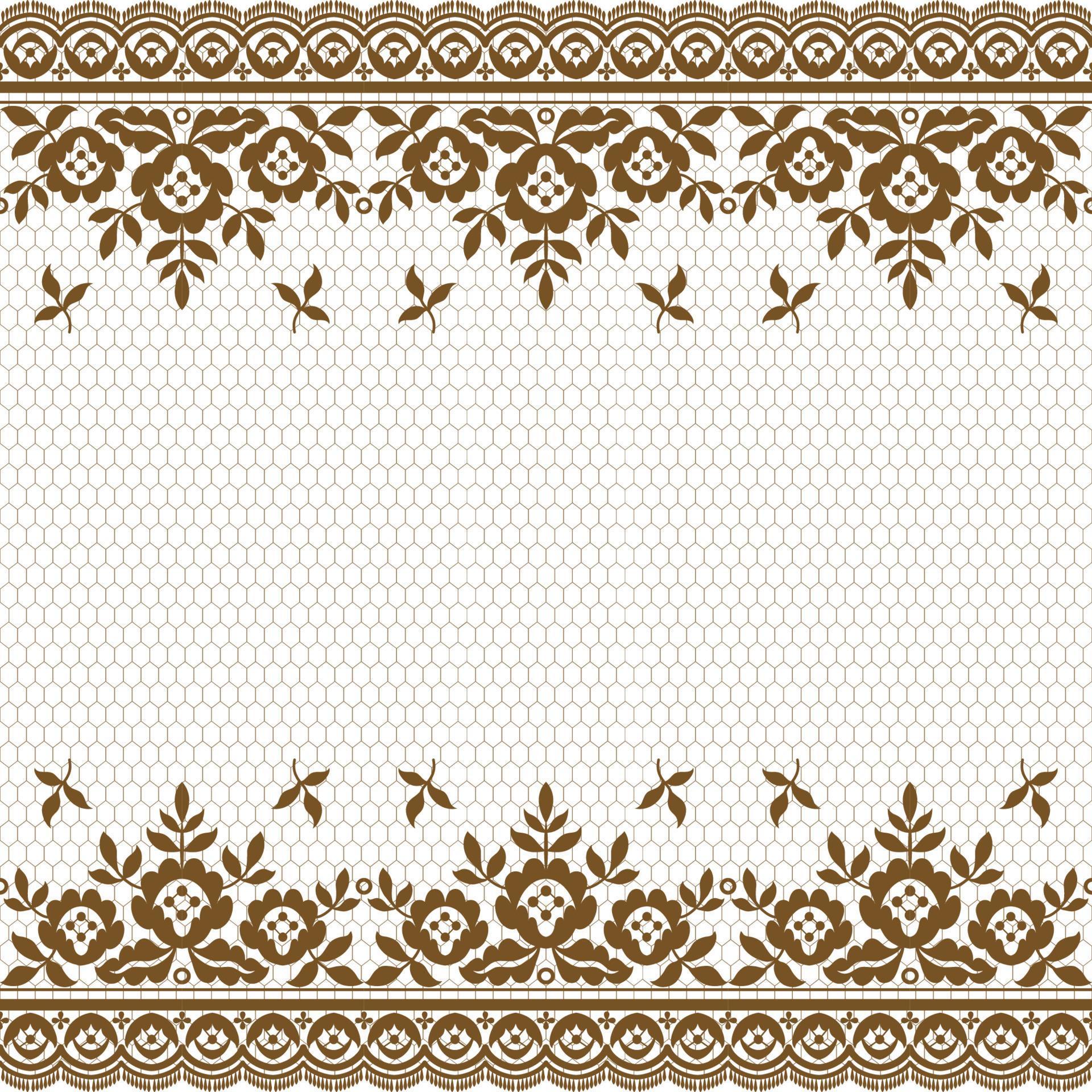 Lace seamless pattern with flowers Stock Free