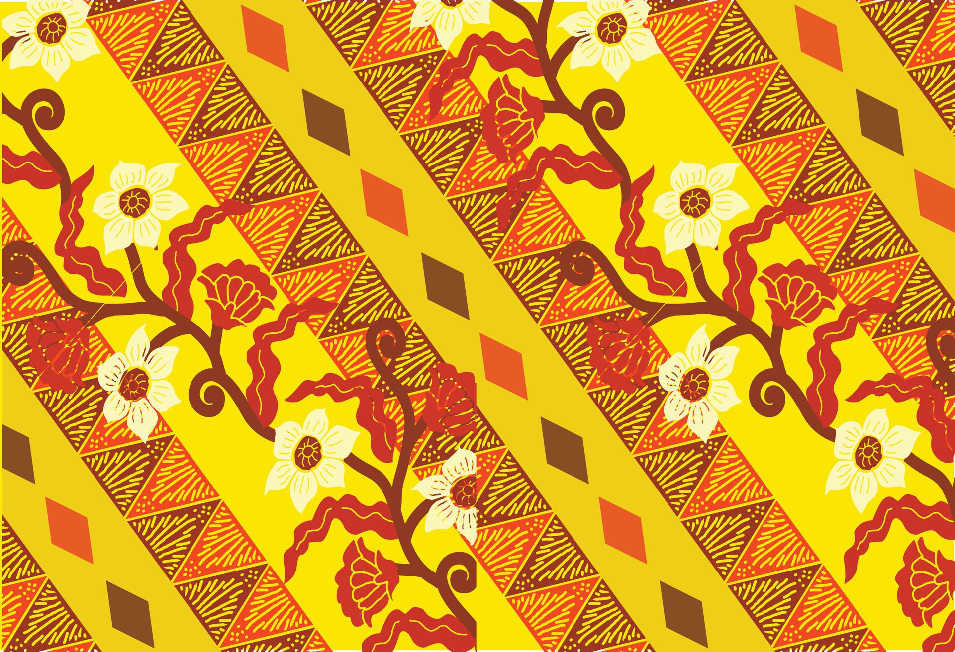 PrintIndonesian batik motifs with exclusive and classic Balinese style floral and plant patterns are suitable for various purposes. EPS 10 Free Vector