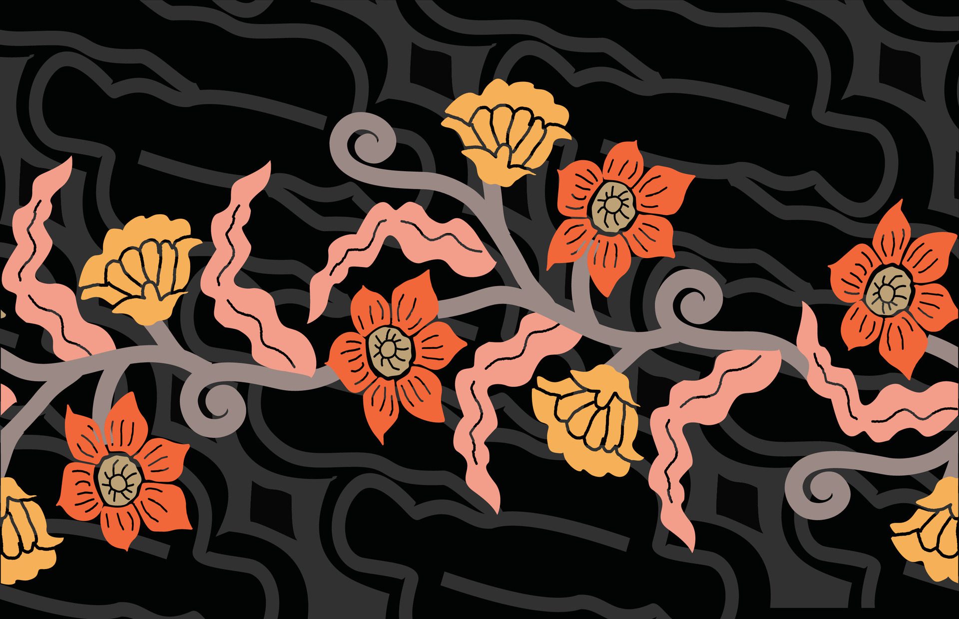 PrintIndonesian batik motifs with exclusive and classic Balinese style floral and plant patterns are suitable for various purposes. EPS 10 Free Vector