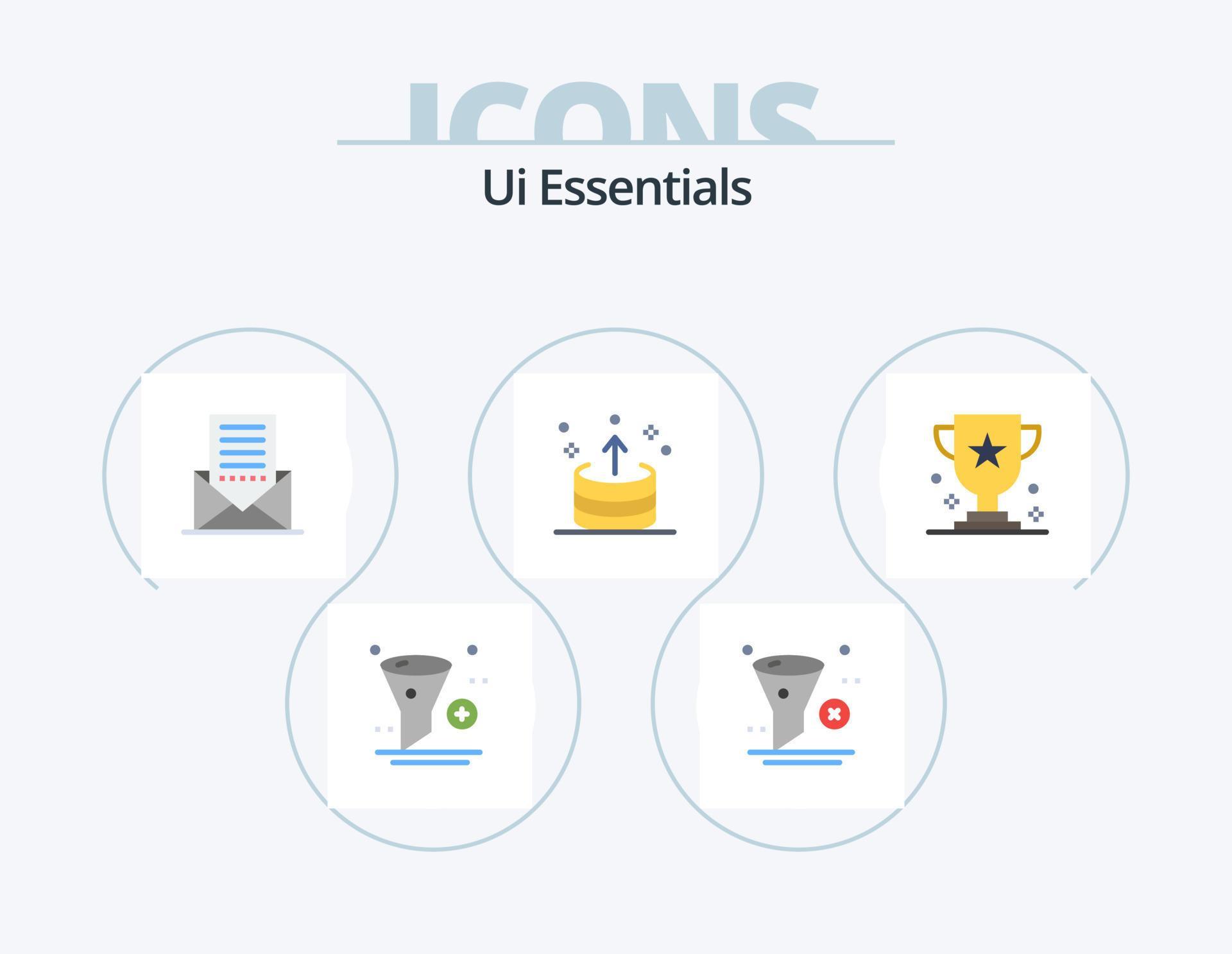 Ui Essentials Flat Icon Pack 5 Icon Design. export. arrow. remove. letter. envelope Stock Free