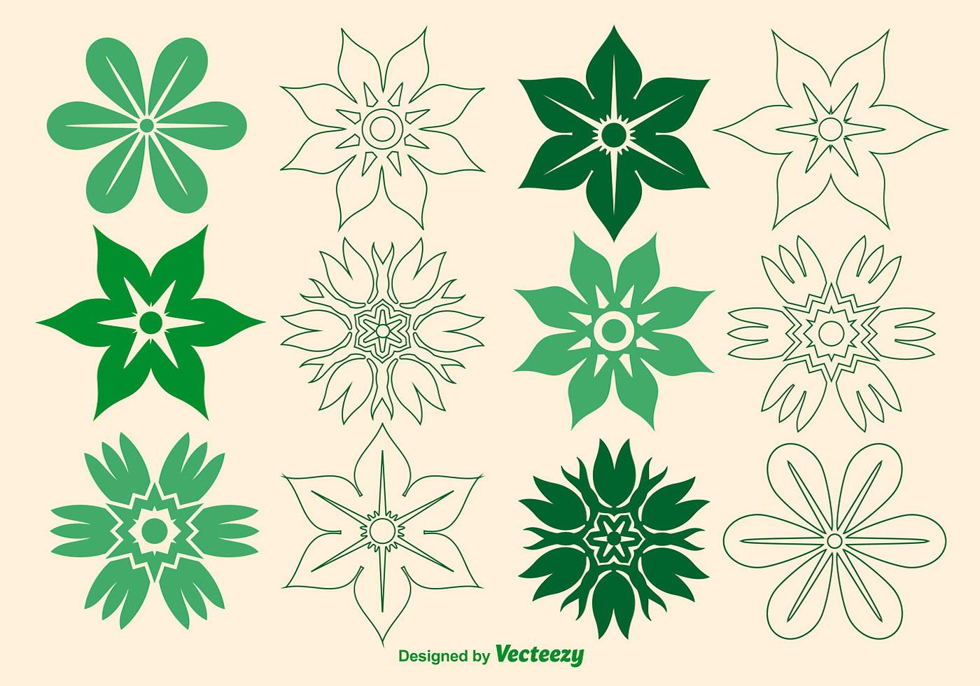 Vector Flower Icons Stock Free and Free SVG