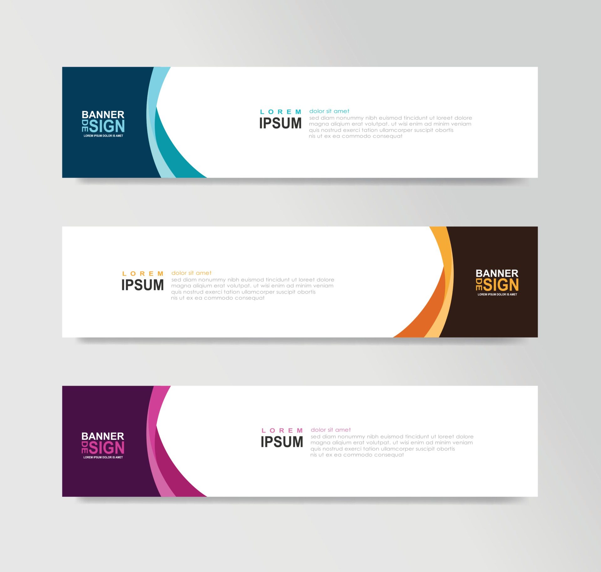 Vector Abstract Banner Design Web Template Free Vector