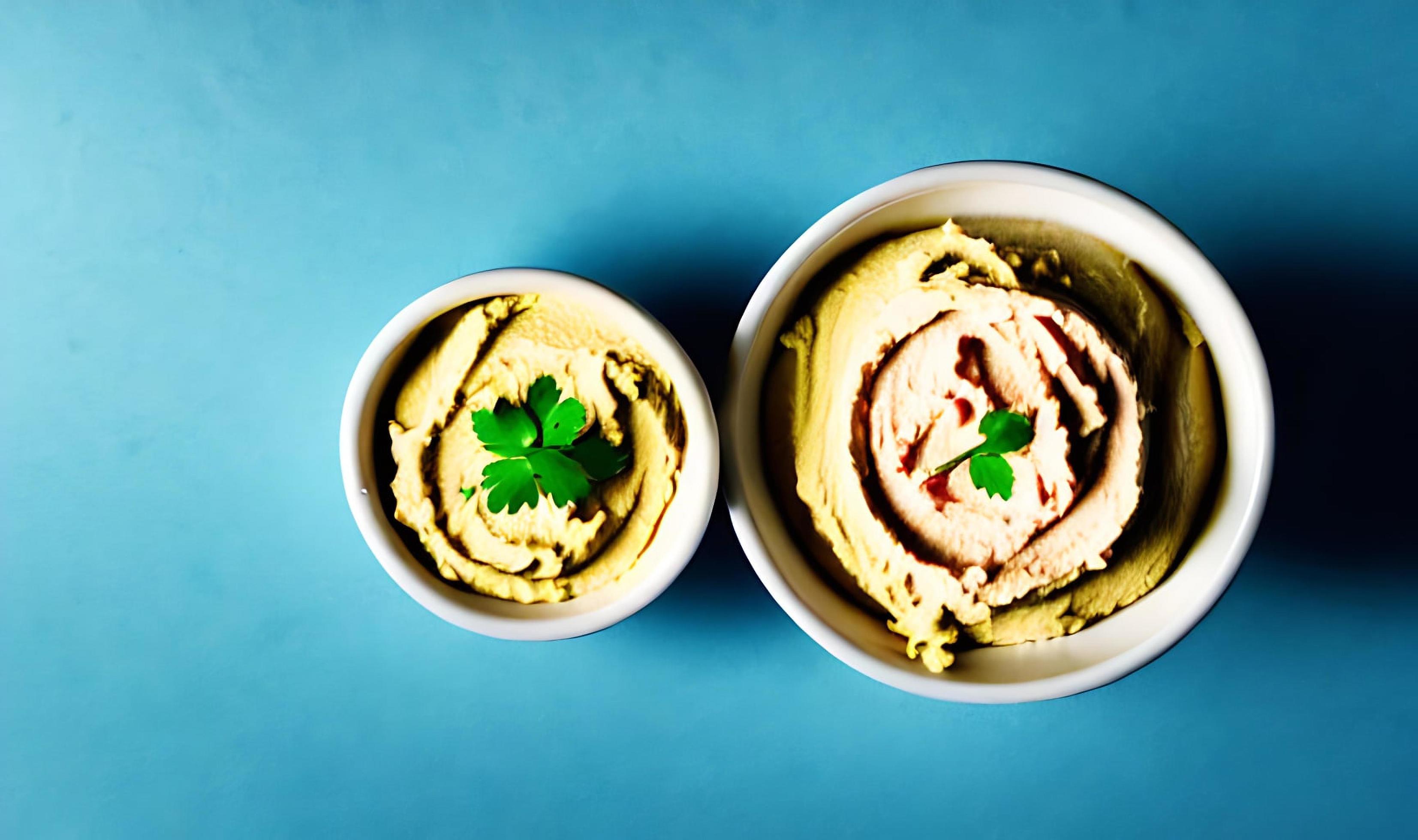 Healthy food. Traditional freshly made organic hummus. Stock Free