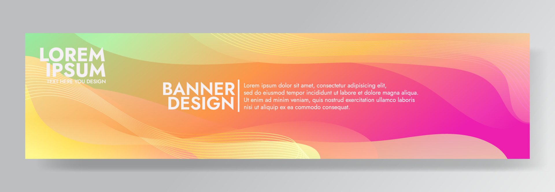 Abstract Colorful Fluid Wave Banner Template Free Vector