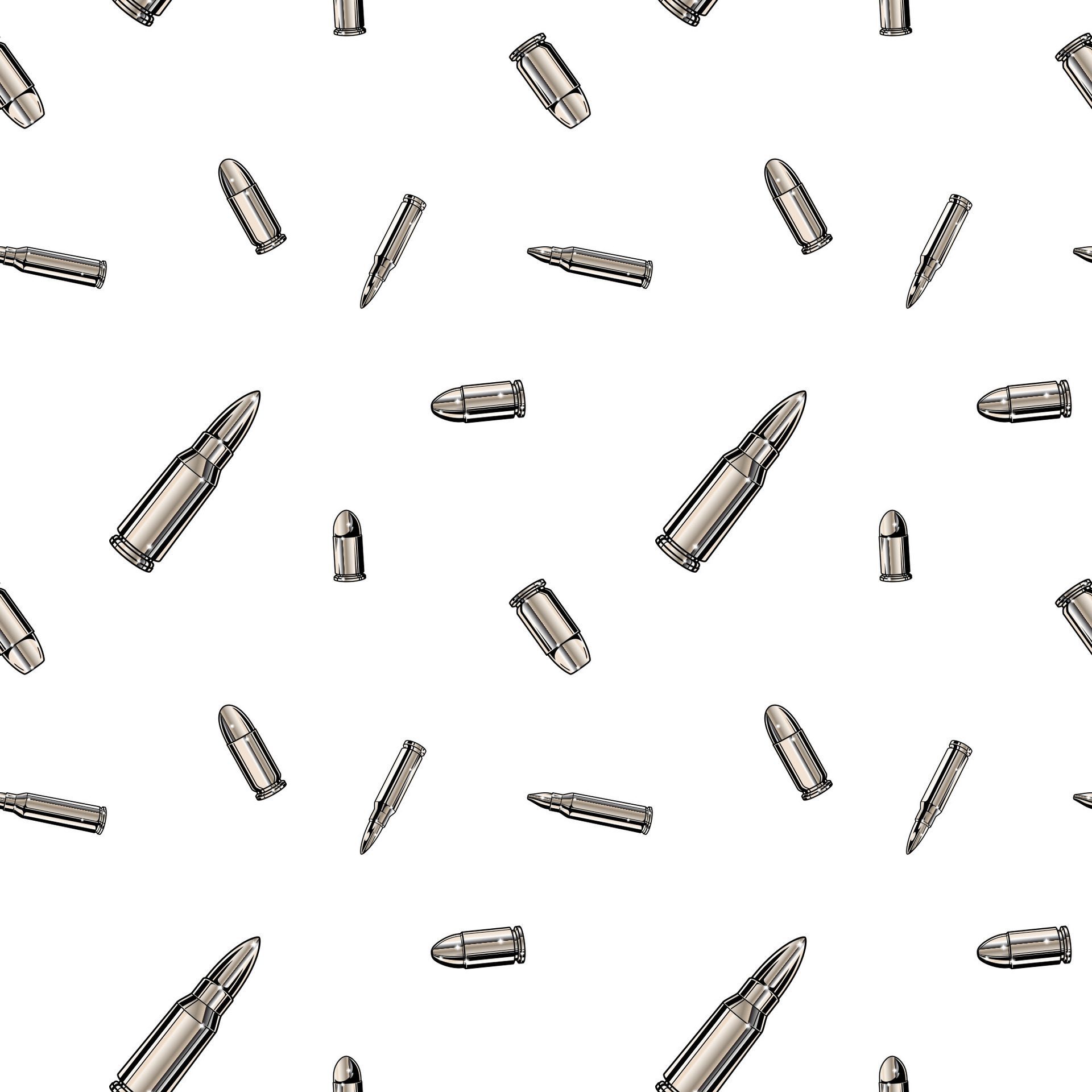 Metallic chrome bullets pattern. Seamless background design. Free Vector