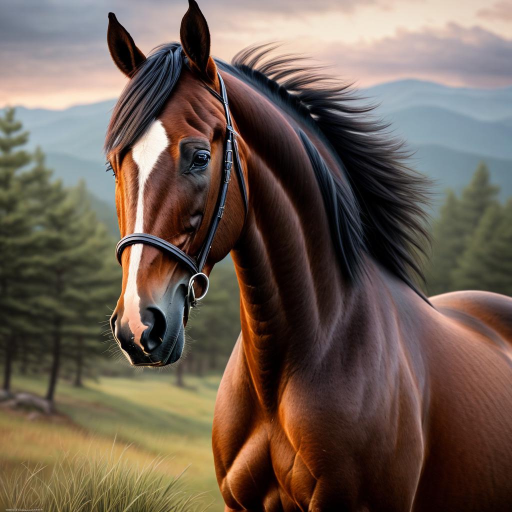 Horse potrait Nature photography,HD by @ai_generated