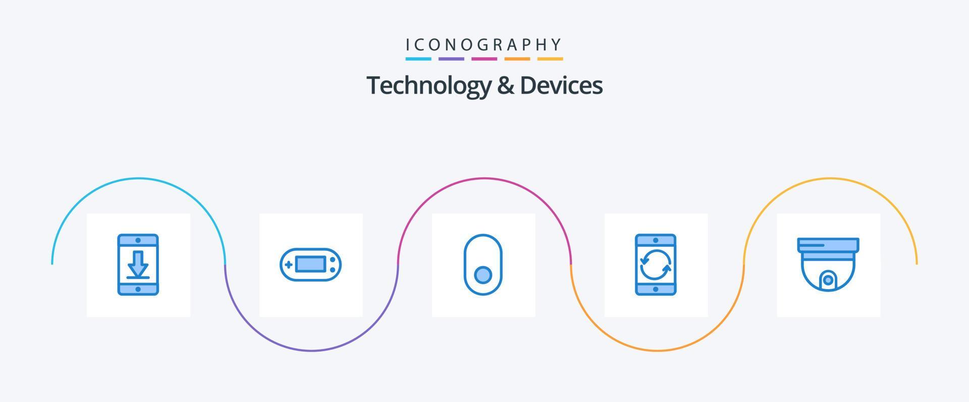 Devices Blue 5 Icon Pack Including cam. devices. psp. device. arrow Stock Free
