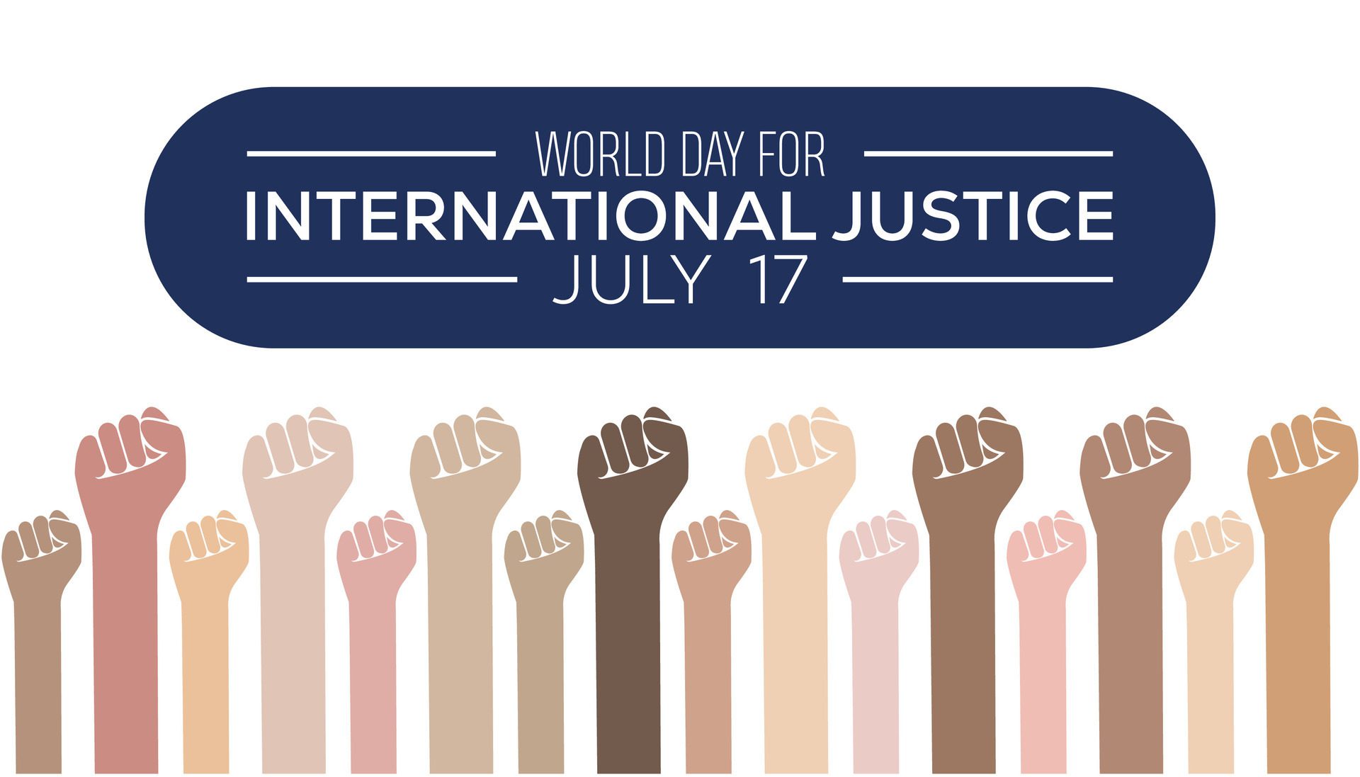 World Day for International Justice observed every year in July. Template for background, banner, card, poster with text inscription. Free Vector