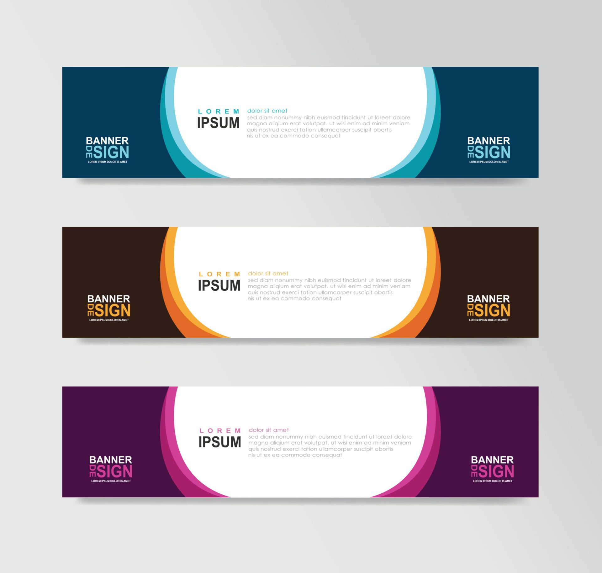 Vector Abstract Banner Design Web Template Free Vector