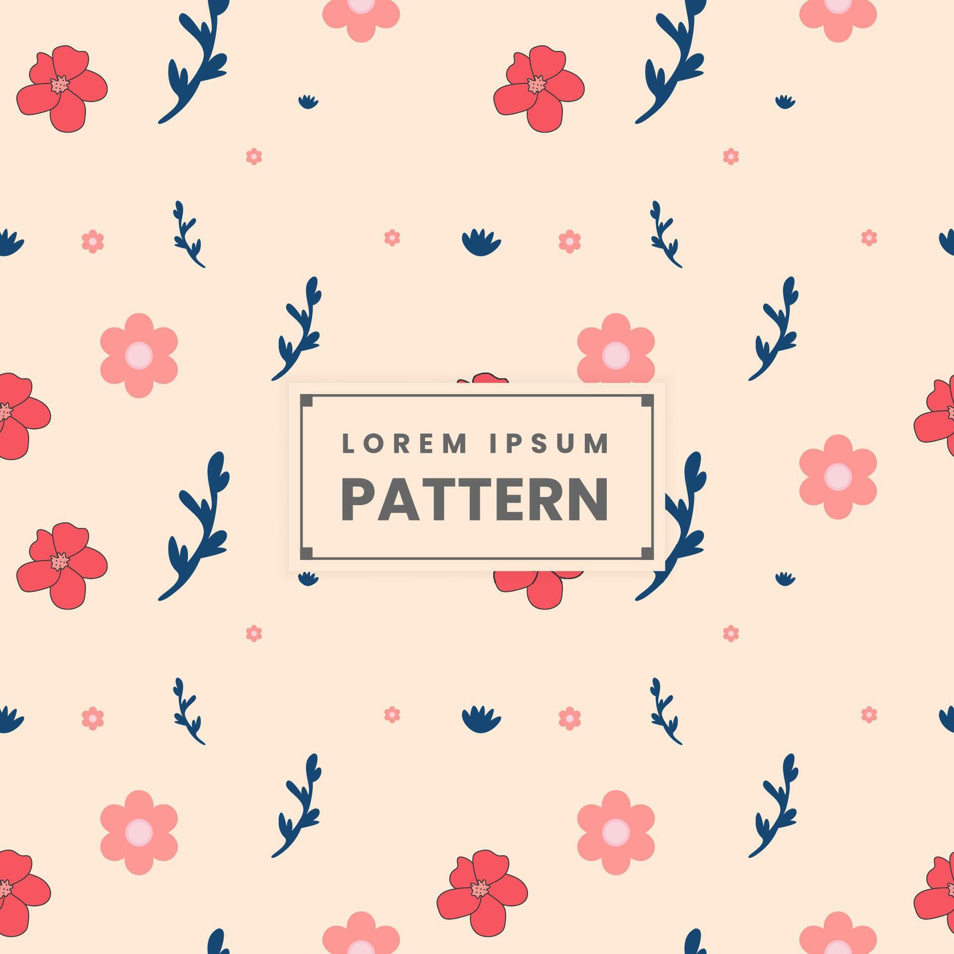 Seamless flower pattern textile prints pattern design. Vector Illustration. Stock Free