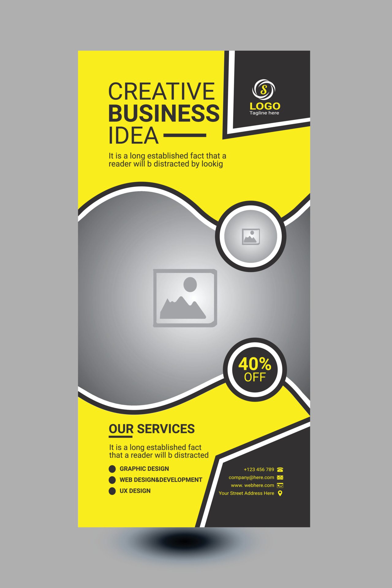 Corporate Business Roll Up Banner Template Free Vector Free Vector and Free SVG