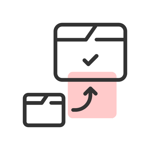 Migration, database, hosting icon