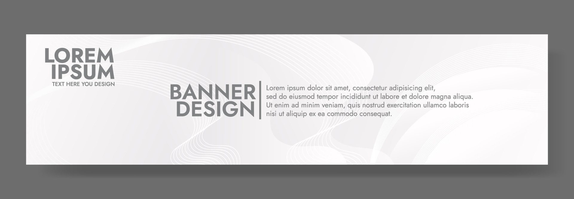 Abstract White Fluid Wave Banner Template Free Vector