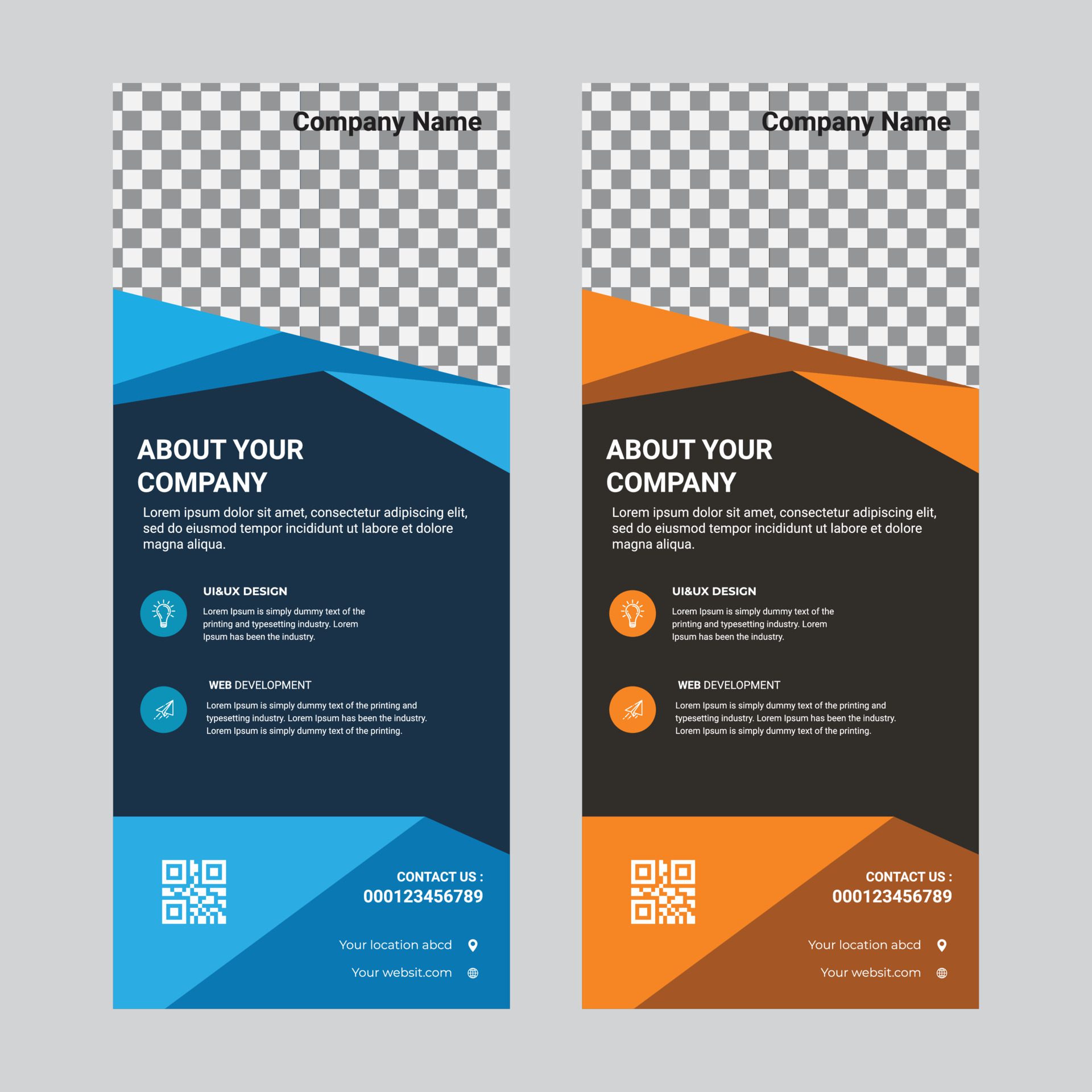 corporate roll up banner Free Vector