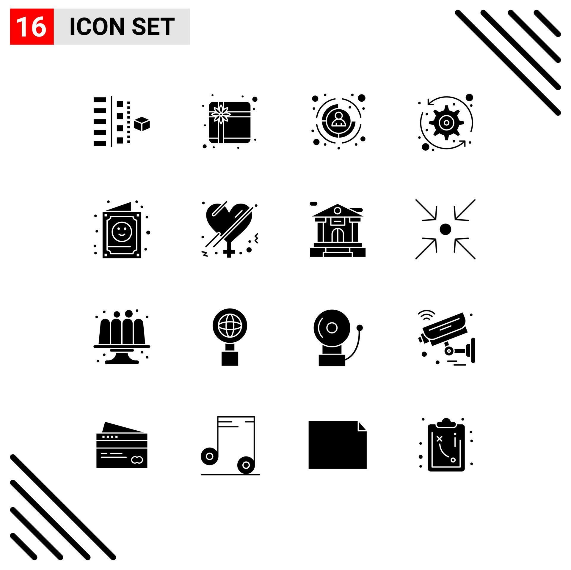 
									16 Universal Solid Glyphs Set for Web and Mobile Applications child system update business system arrows Editable Vector Design Elements Stock Free