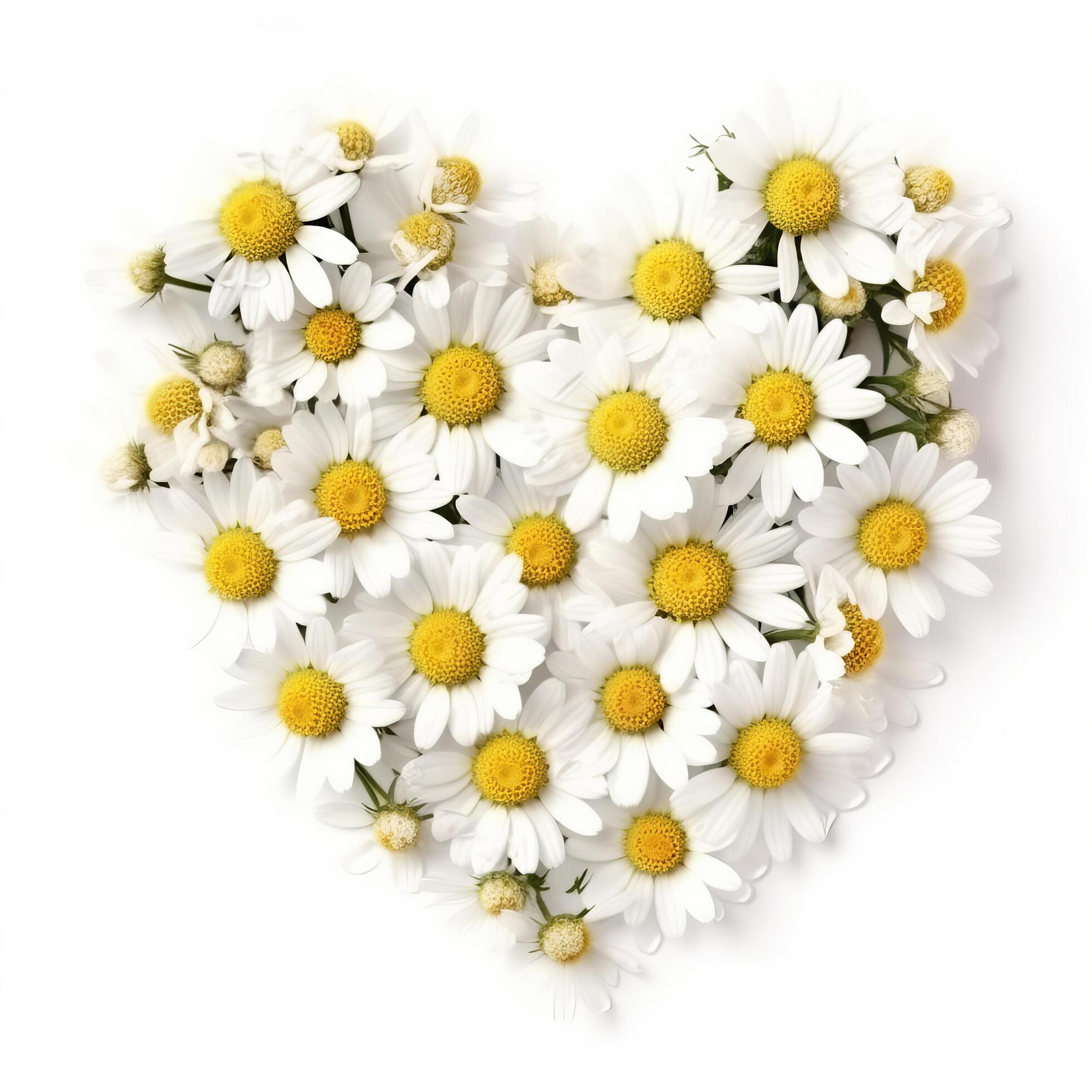 Heart from daisy flowers. Illustration Stock Free