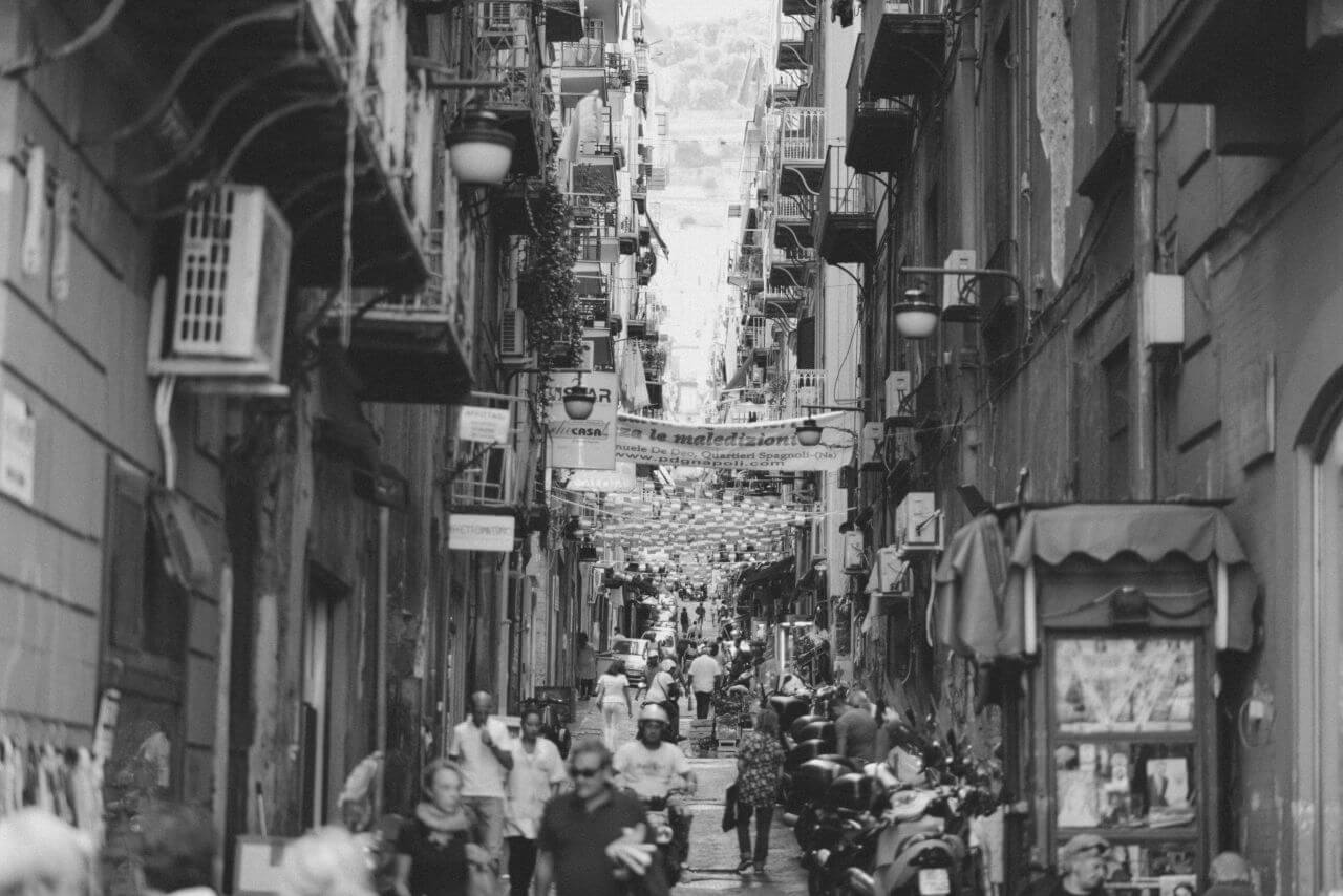 Italian Side Street B&W Stock Free