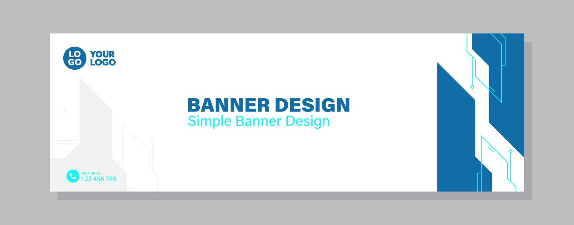 Modern banner in futuristic style.web banner templates, information protection, big data, Scientific, technology and technical concept. Free Vector