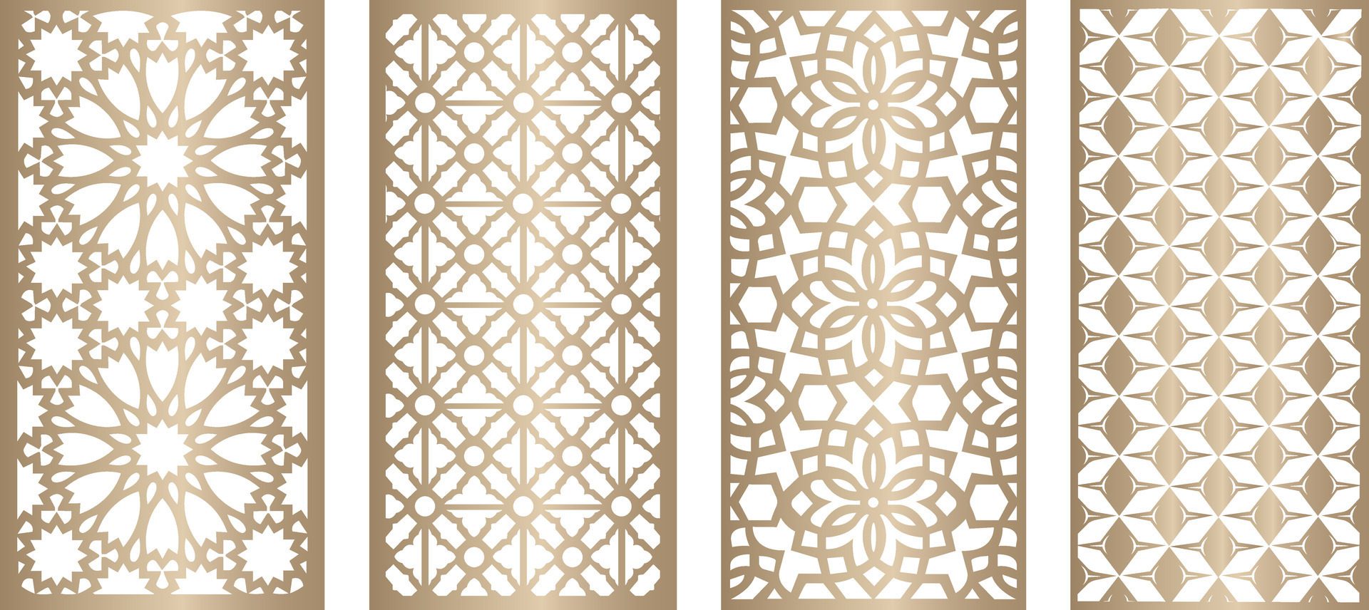 Laser and cnc cutting panels template. Decorative die cut pattern Free Free Vector